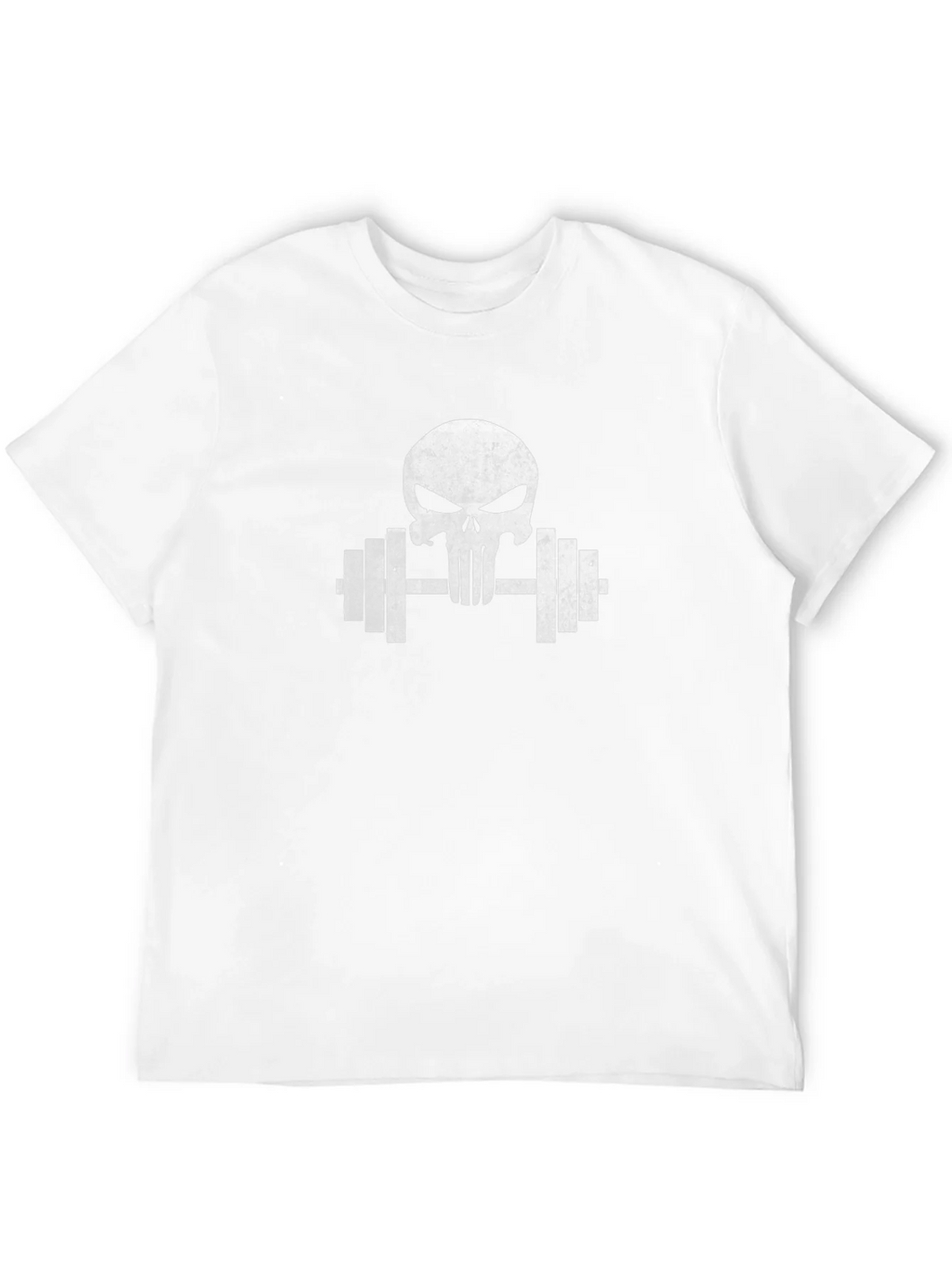 Punisher Skull Barbell Workout Gym T-Shirt product image 8