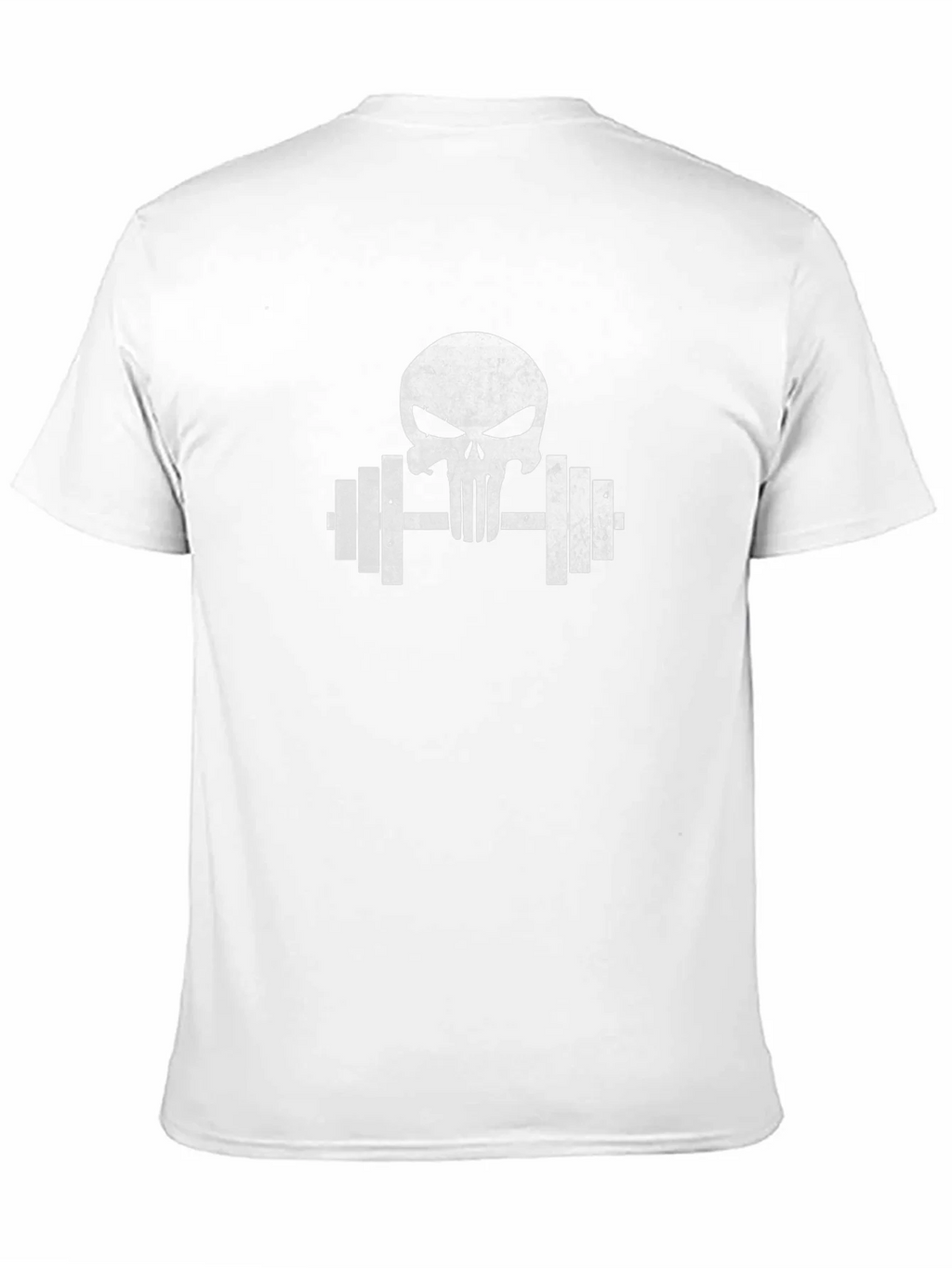 Punisher Skull Barbell Workout Gym T-Shirt product image 7