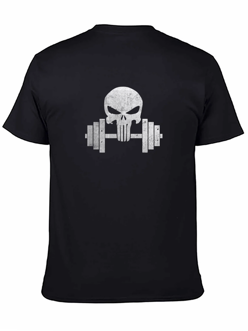 Punisher Skull Barbell Workout Gym T-Shirt product image 3