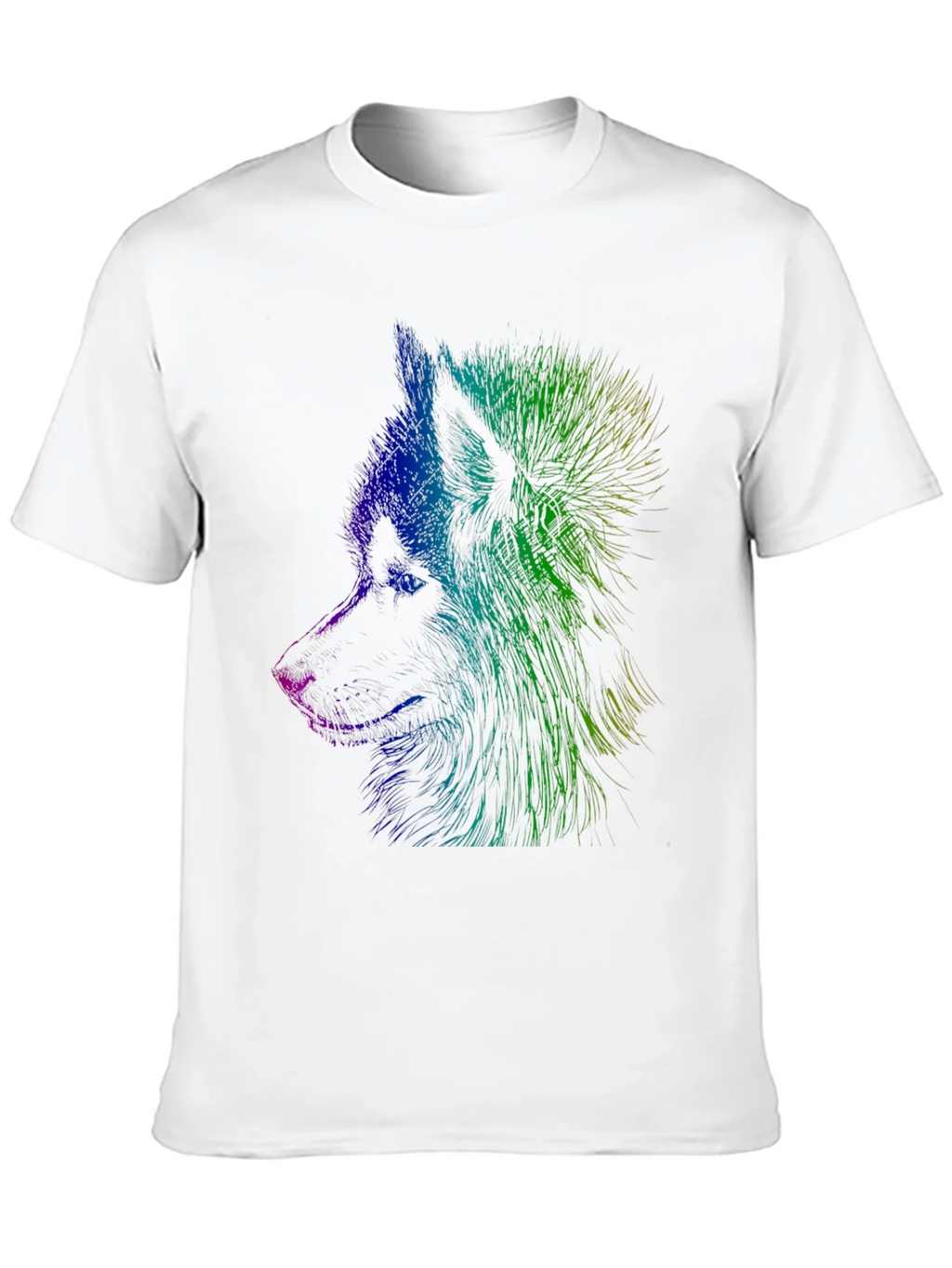 Vibrant Wolf Graphic Tee - Unisex Black T-Shirt product image 8