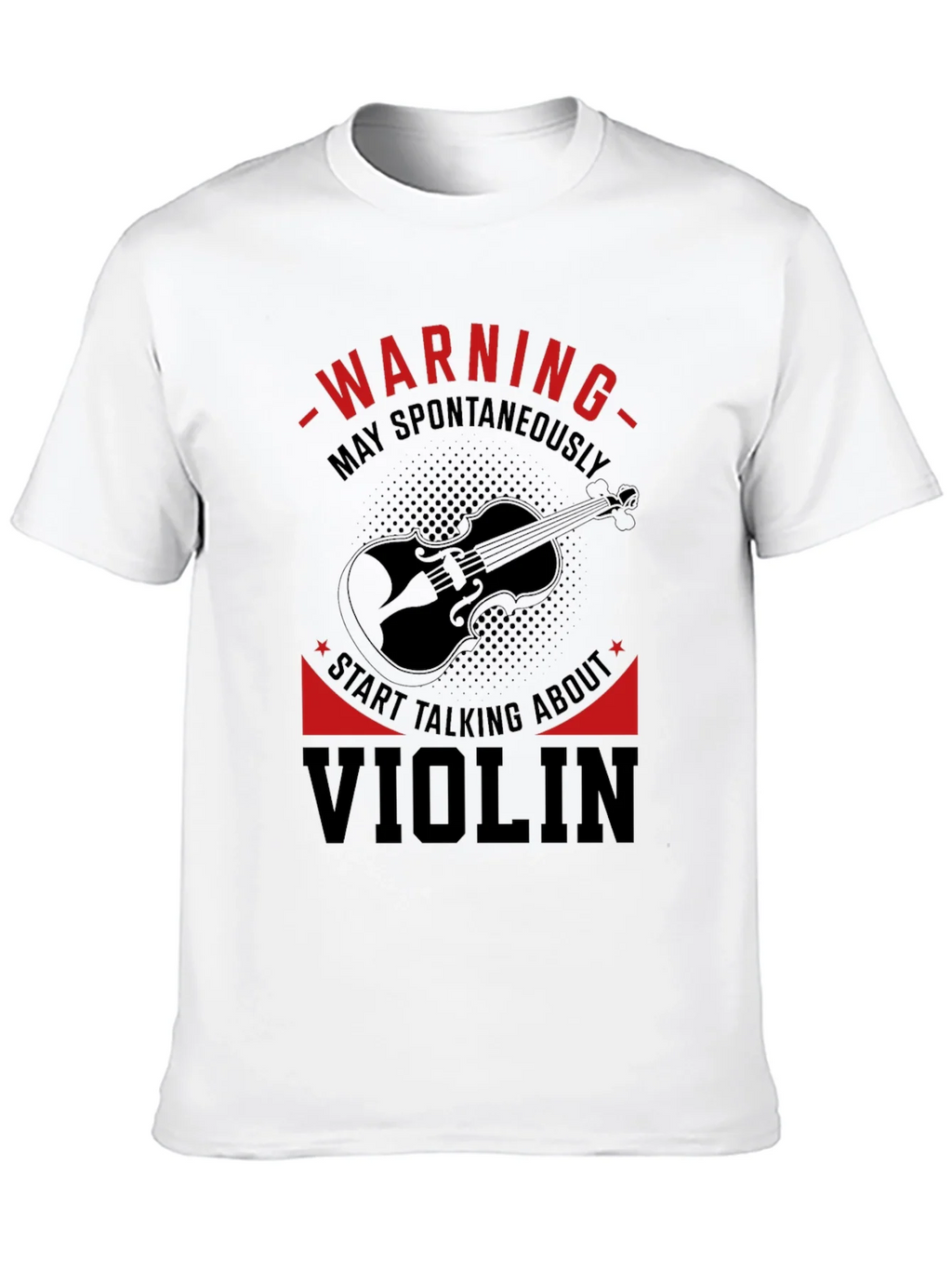 Warning Violin Enthusiast Graphic Tee - Black product image 9