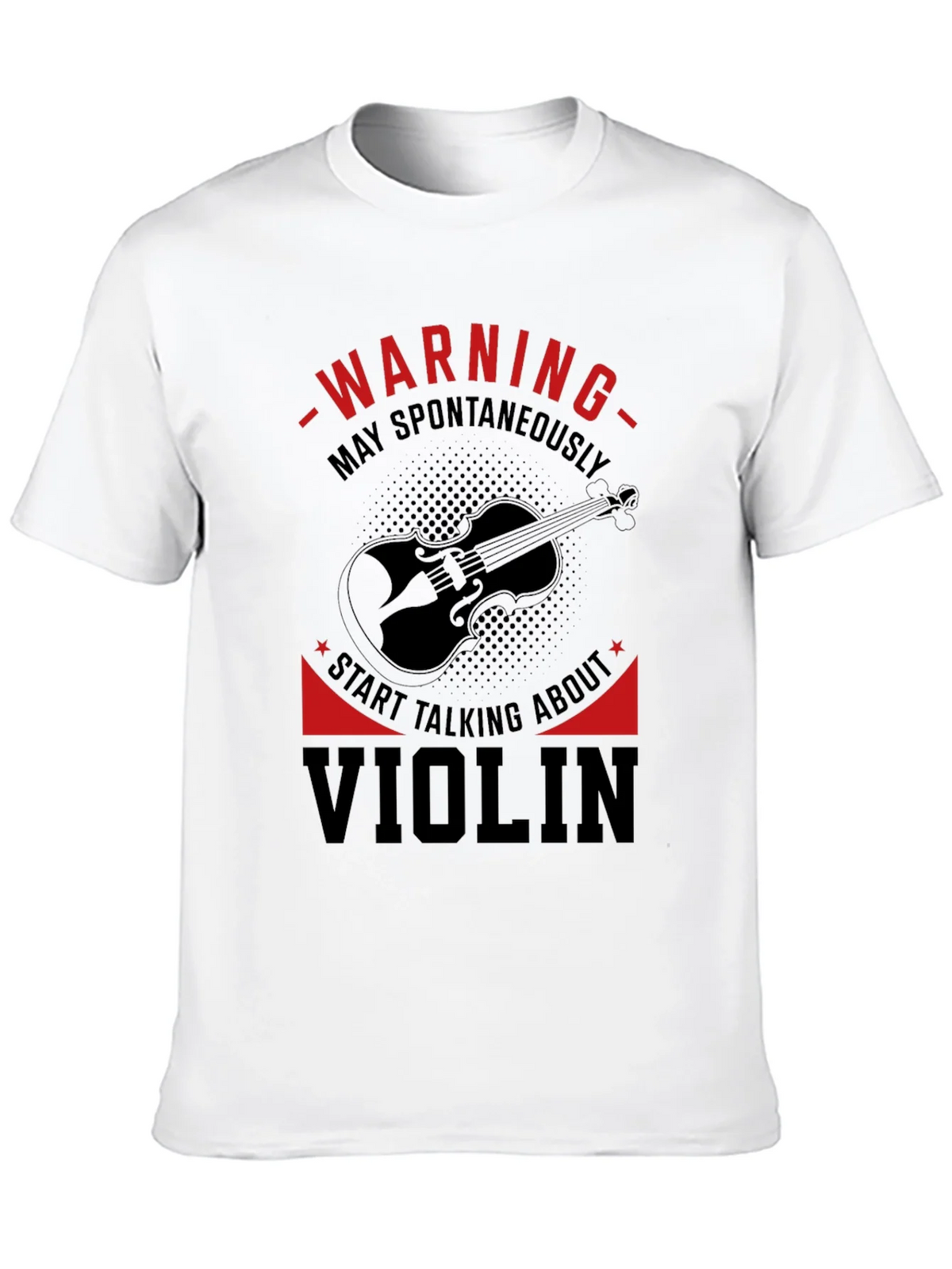 Warning Violin Enthusiast Graphic Tee - Black product image 9