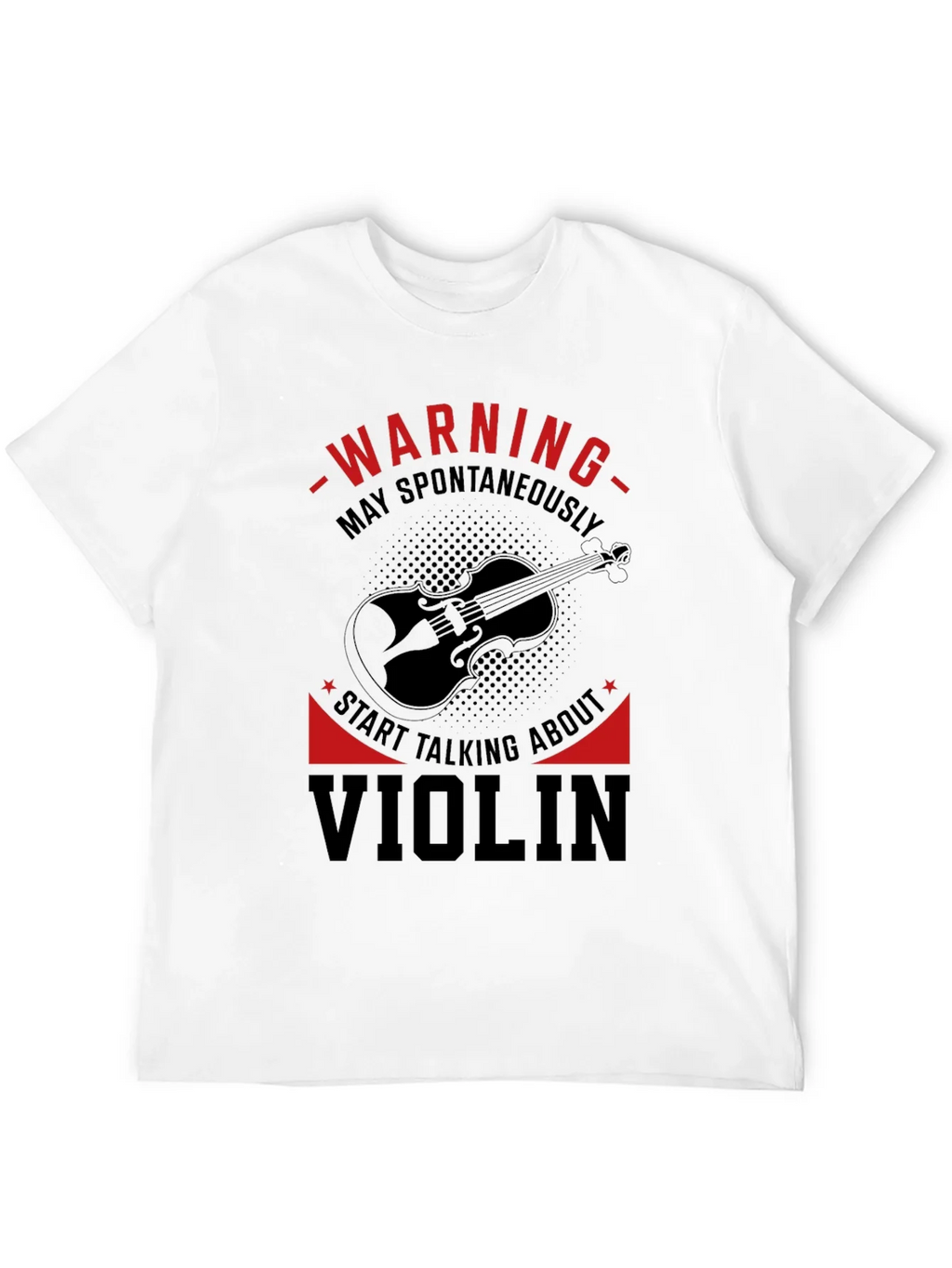 Warning Violin Enthusiast Graphic Tee - Black product image 11