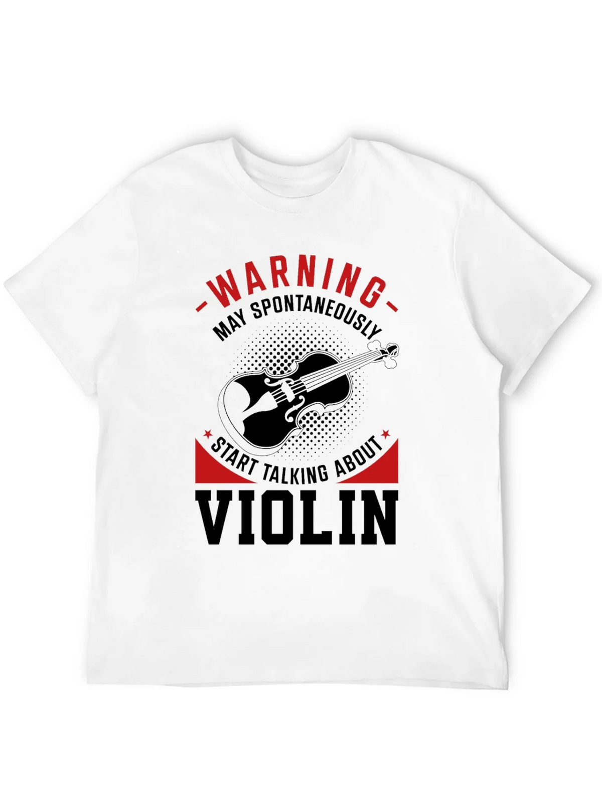 Warning Violin Enthusiast Graphic Tee - Black product image 11