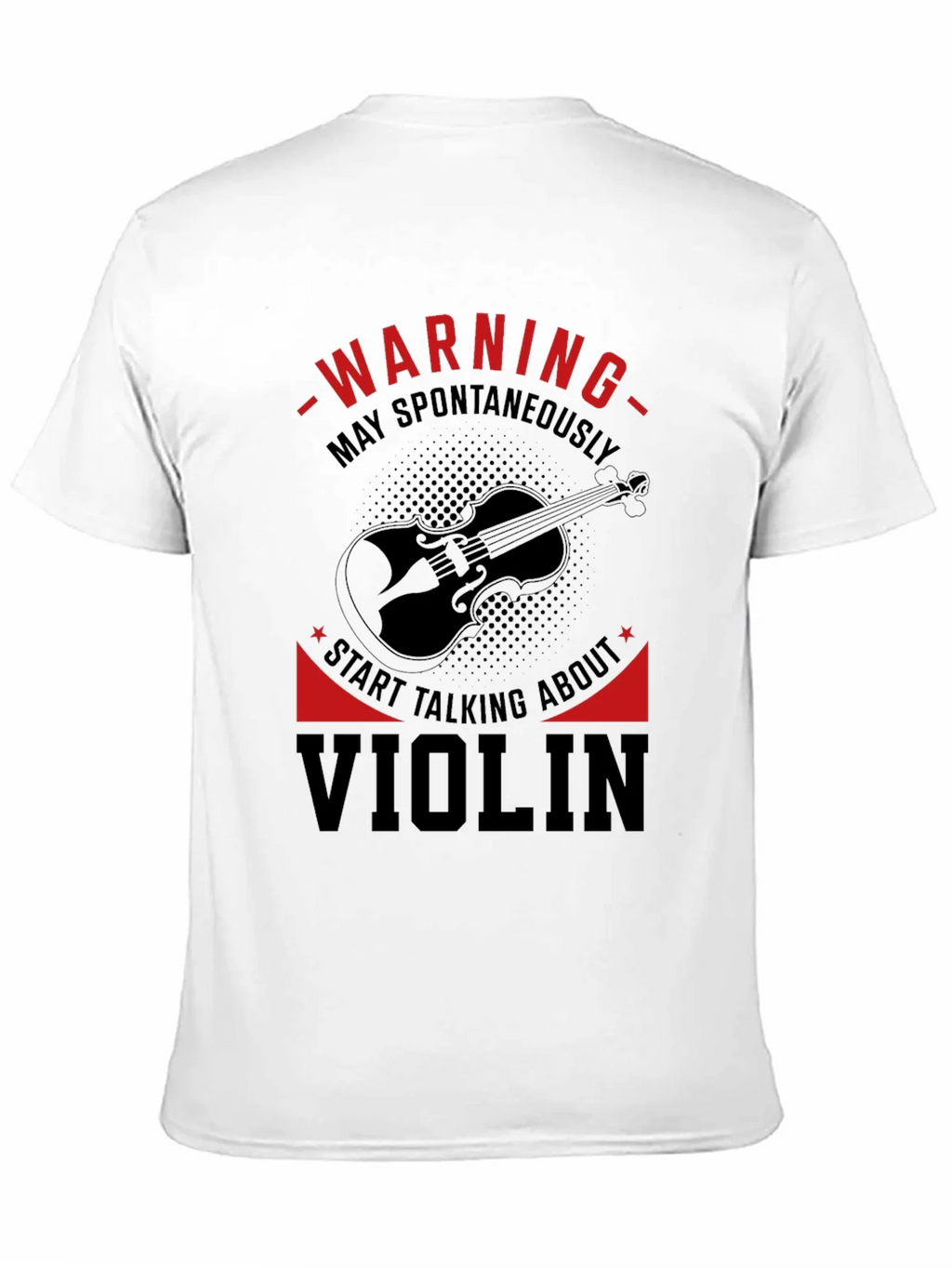 Warning Violin Enthusiast Graphic Tee - Black product image 10