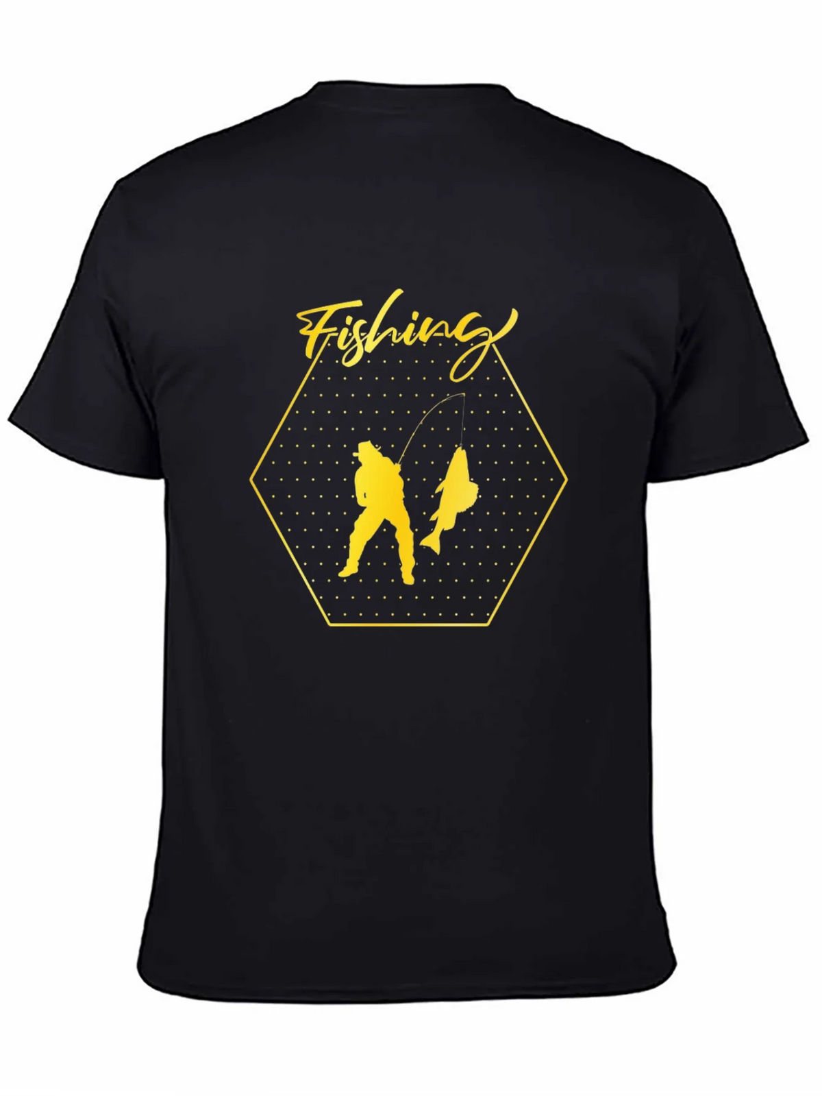 Fishing Graphic Black T-Shirt product image 4