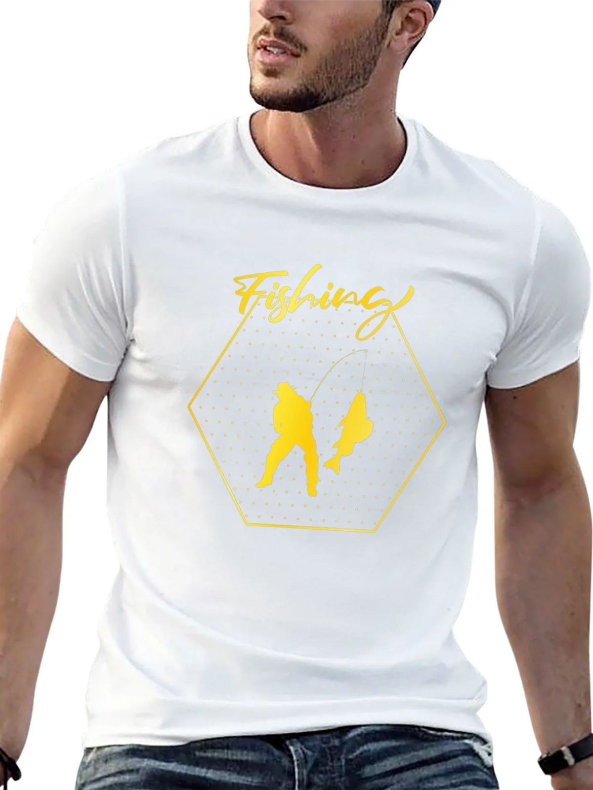 Fishing Graphic Black T-Shirt product image 12