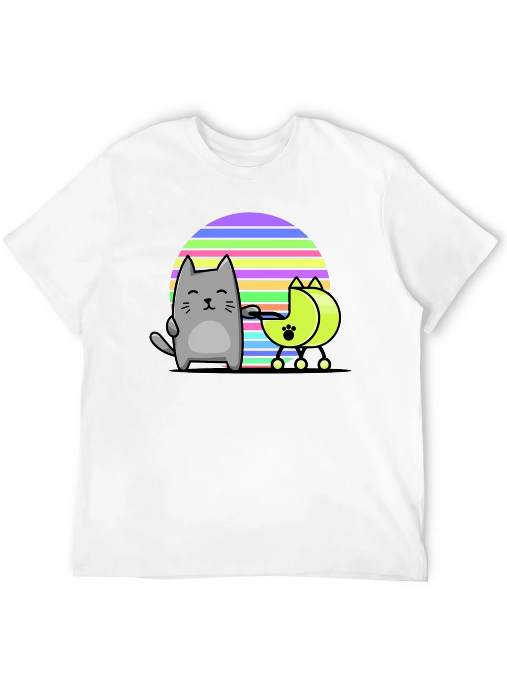 Cool Cat and Moon T-Shirt - Black product image 10