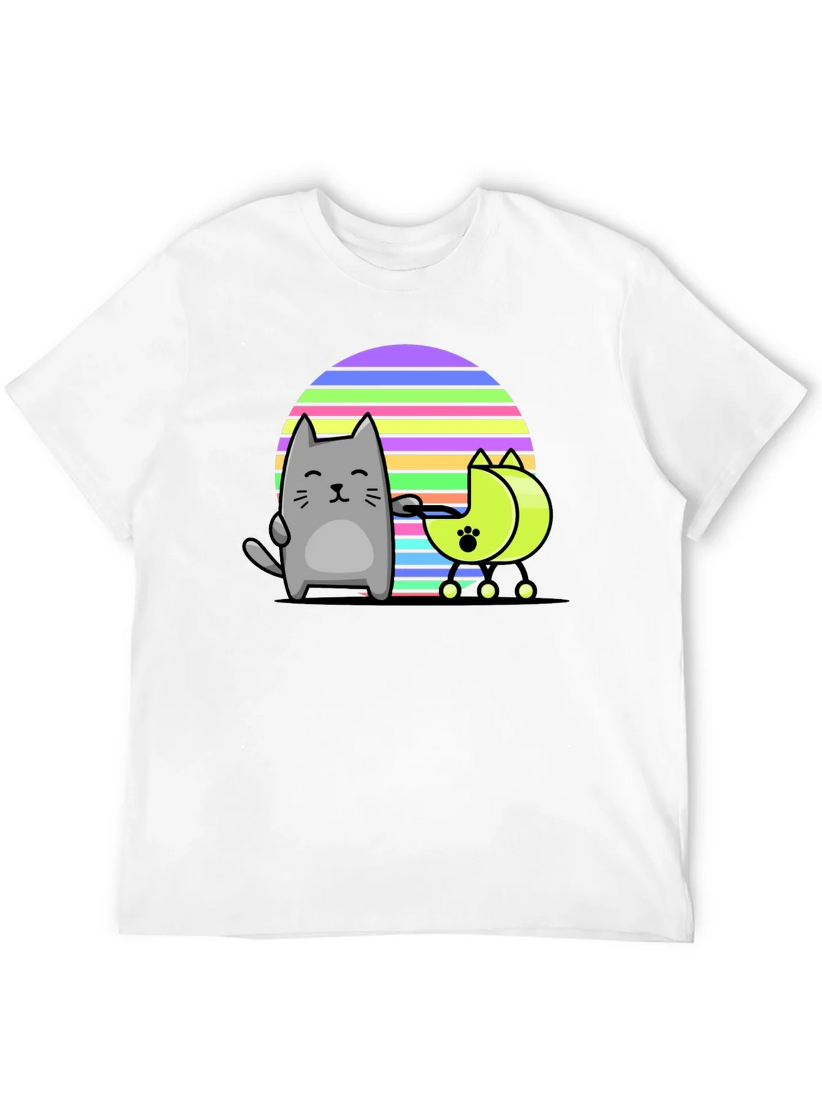 Cool Cat and Moon T-Shirt - Black product image 10