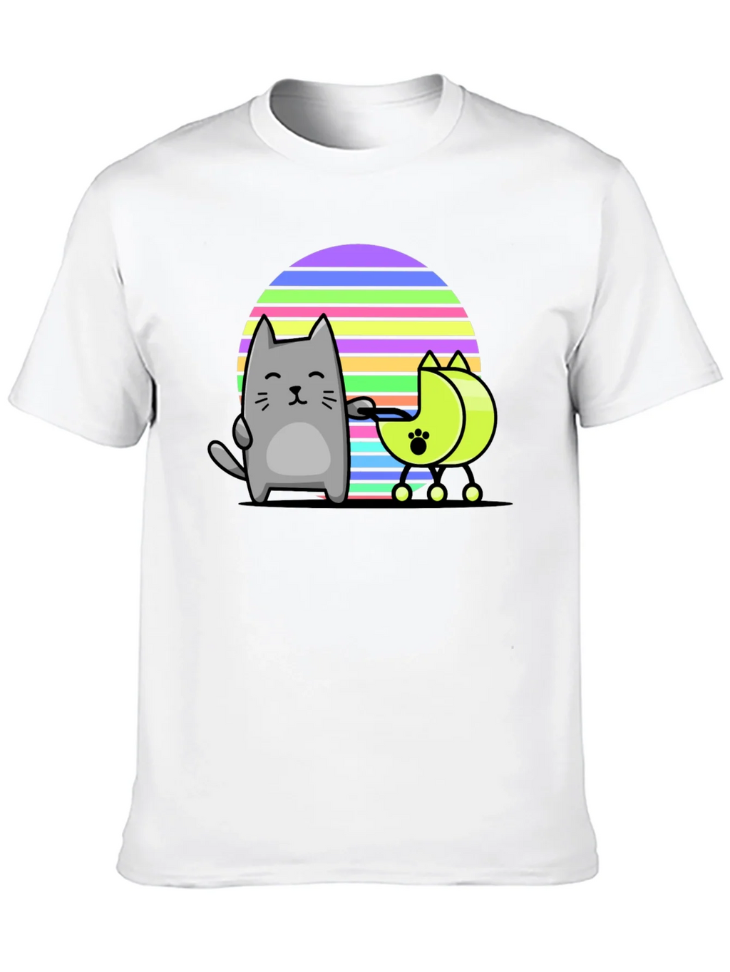 Cool Cat and Moon T-Shirt - Black product image 9