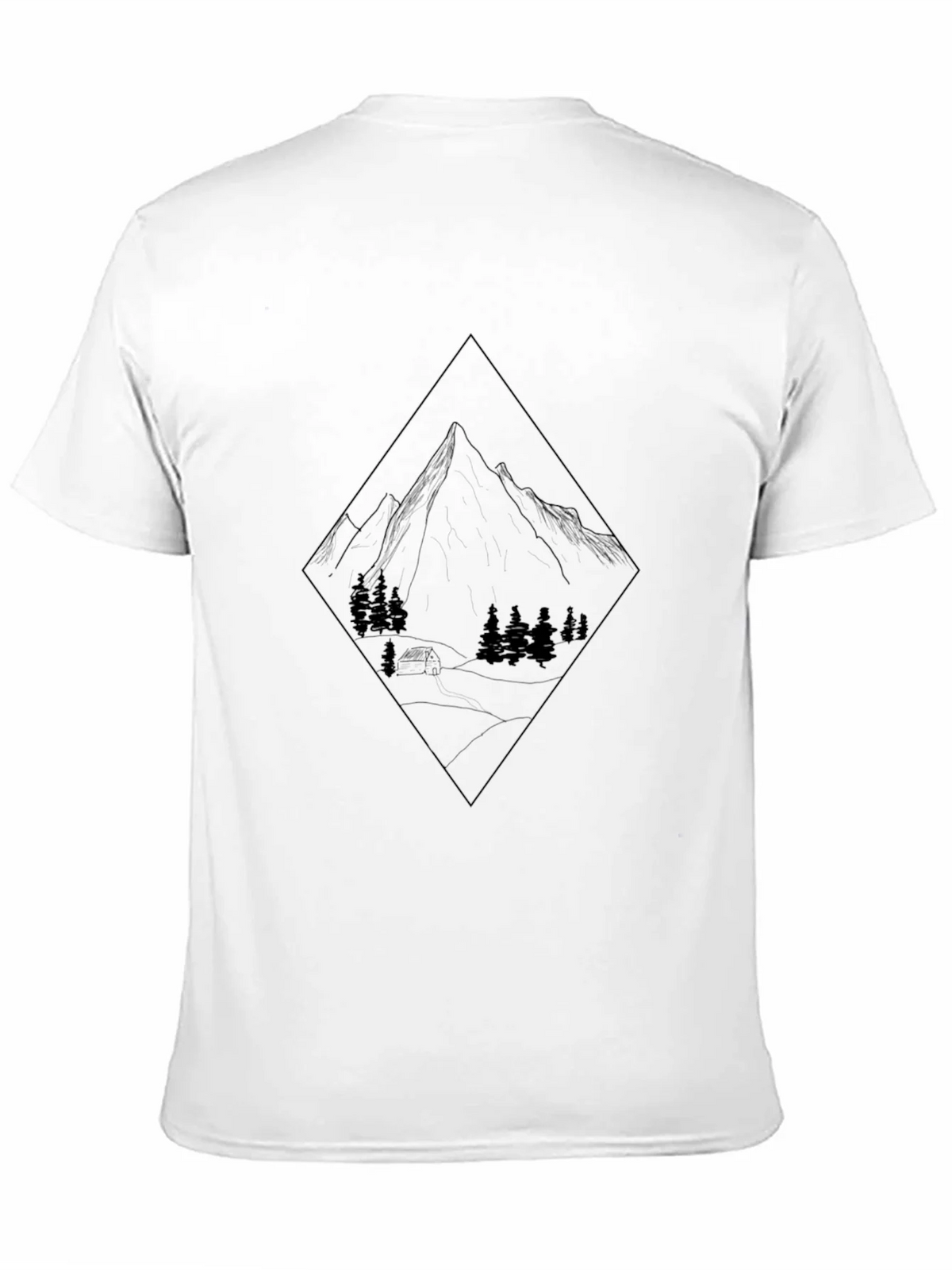 Mountain Graphic Tee - Black Crew Neck T-Shirt product image 10