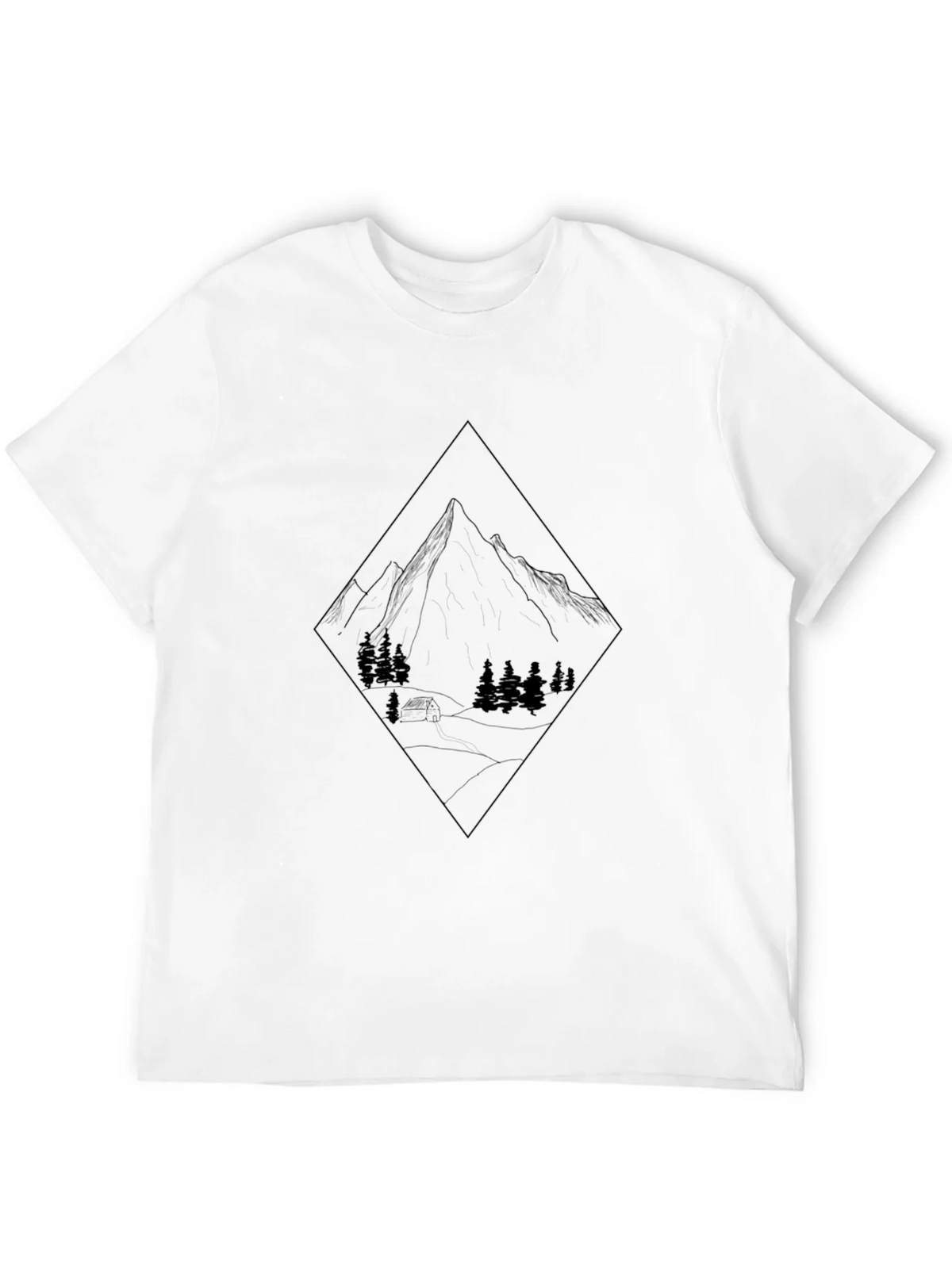 Mountain Graphic Tee - Black Crew Neck T-Shirt product image 11