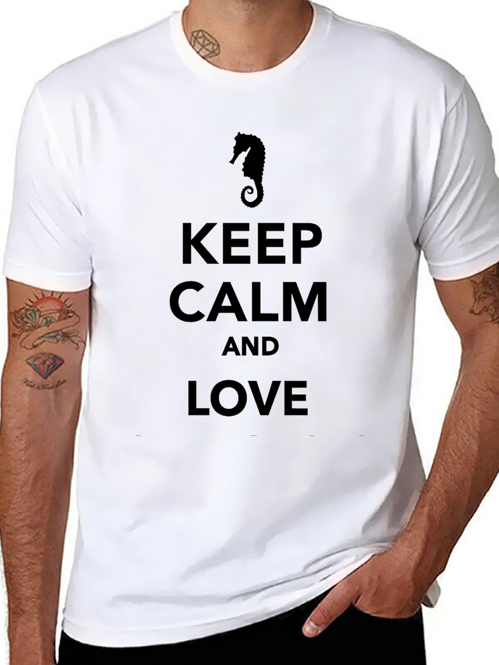 Keep Calm and Love Seahorse T-Shirt product image 7