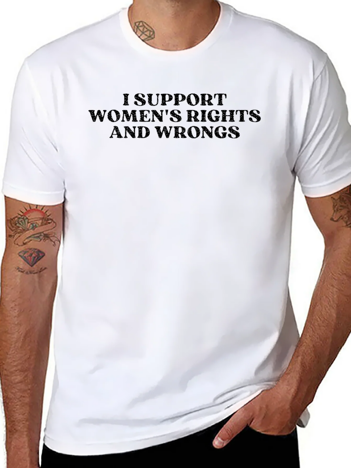 I Support Womens Rights and Wrongs T-Shirt product image 7