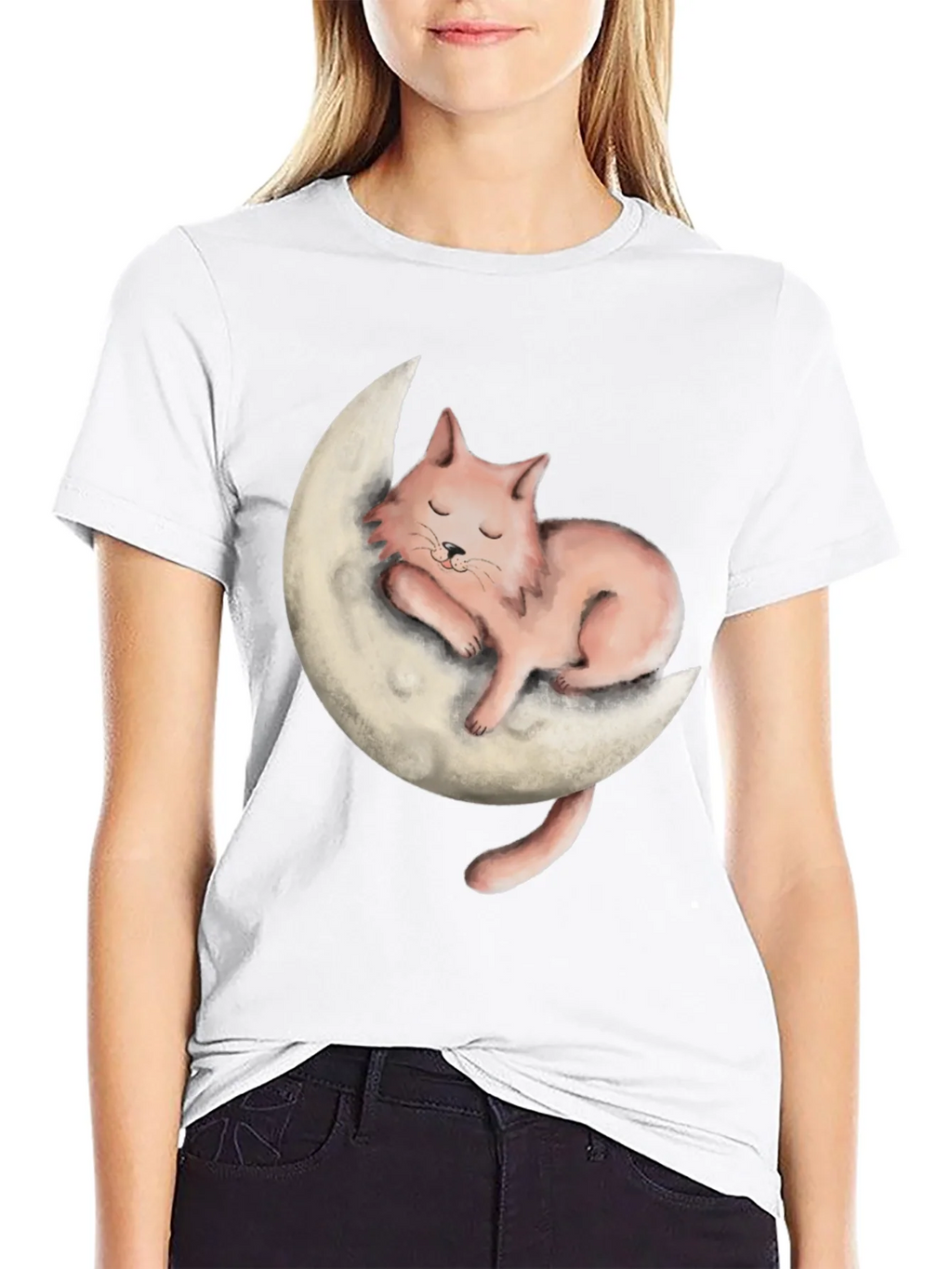 Cat on Moon Graphic Tee - Relaxed Fit product image 8