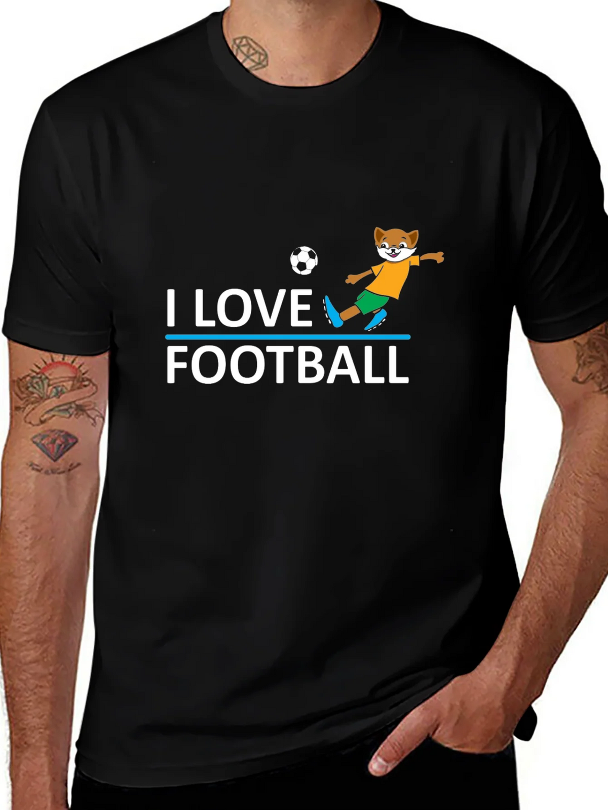 I Love Football T-Shirt - Soccer Fox product image 1