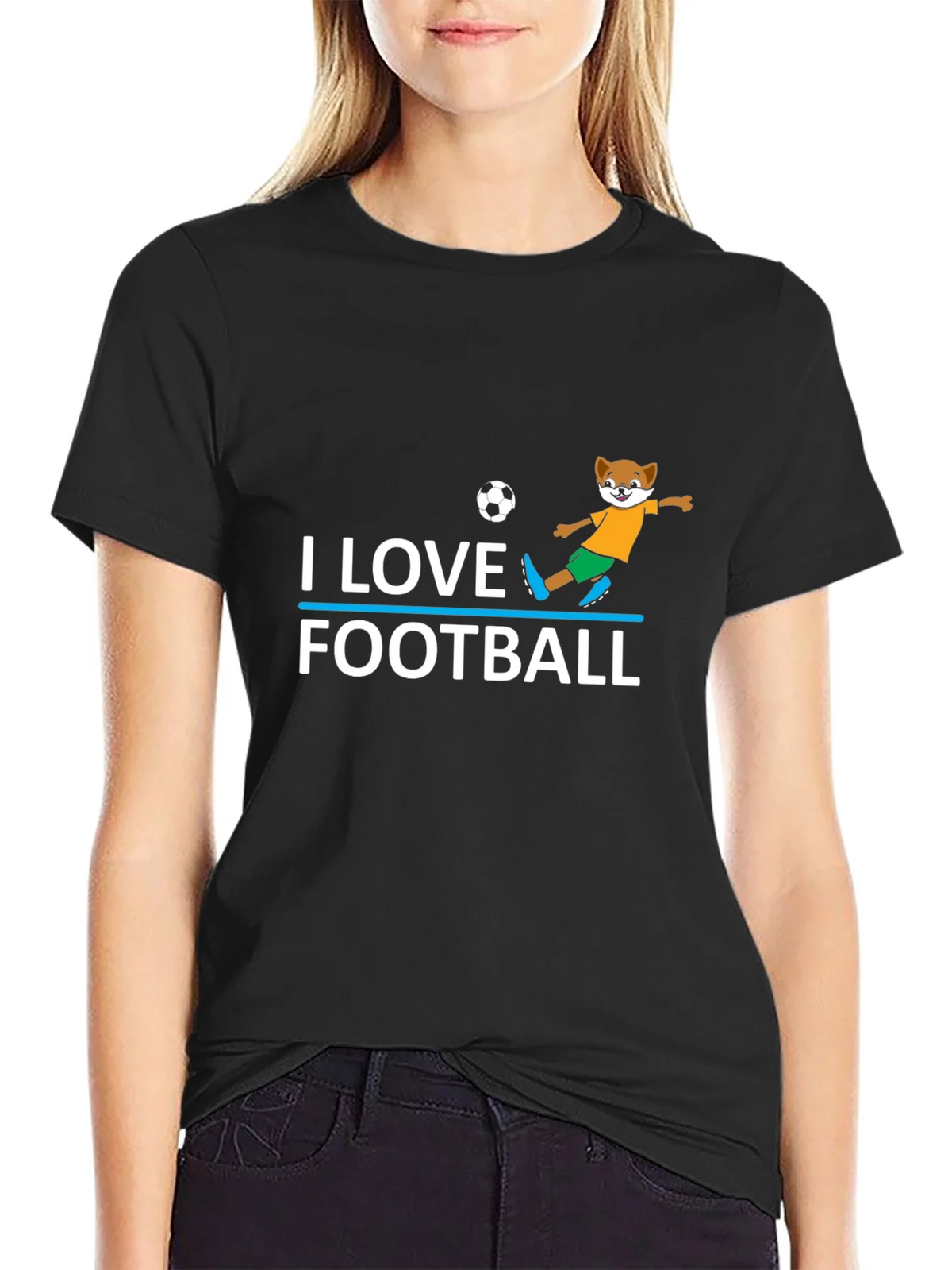 I Love Football T-Shirt - Soccer Fox product image 2