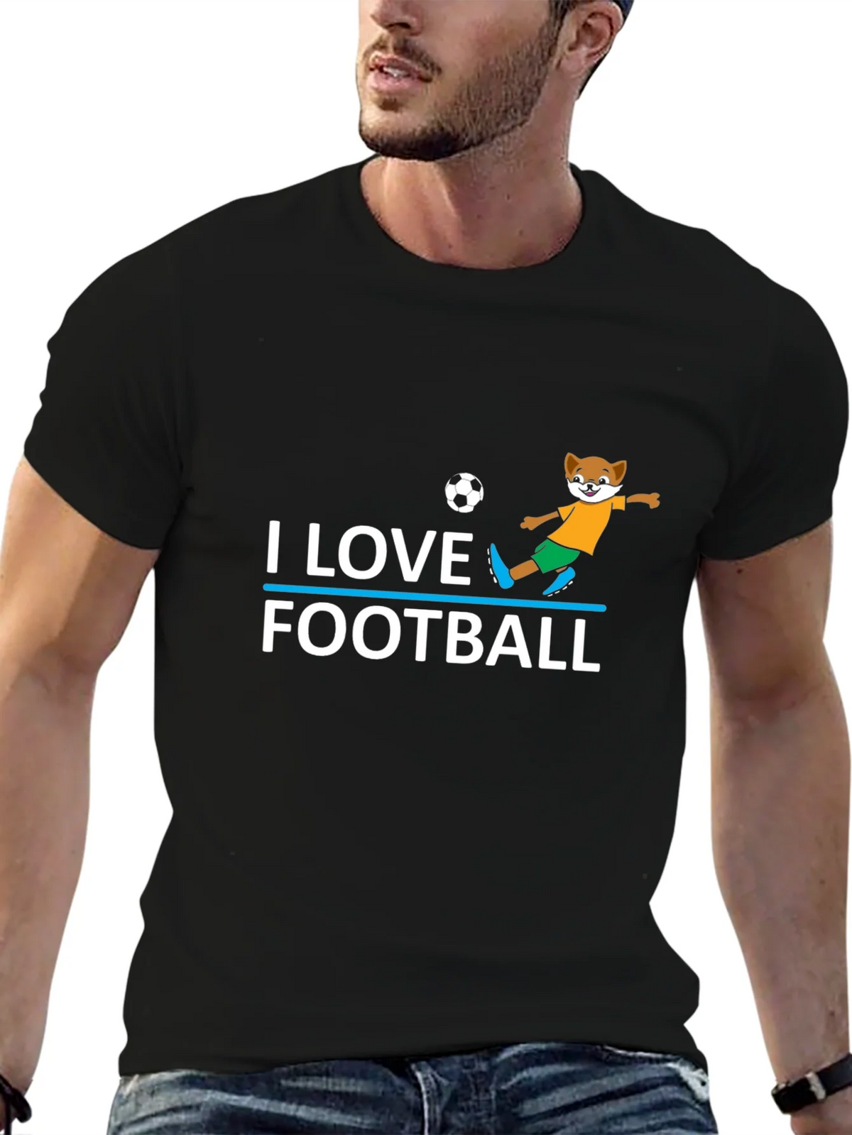 I Love Football T-Shirt - Soccer Fox product image 6