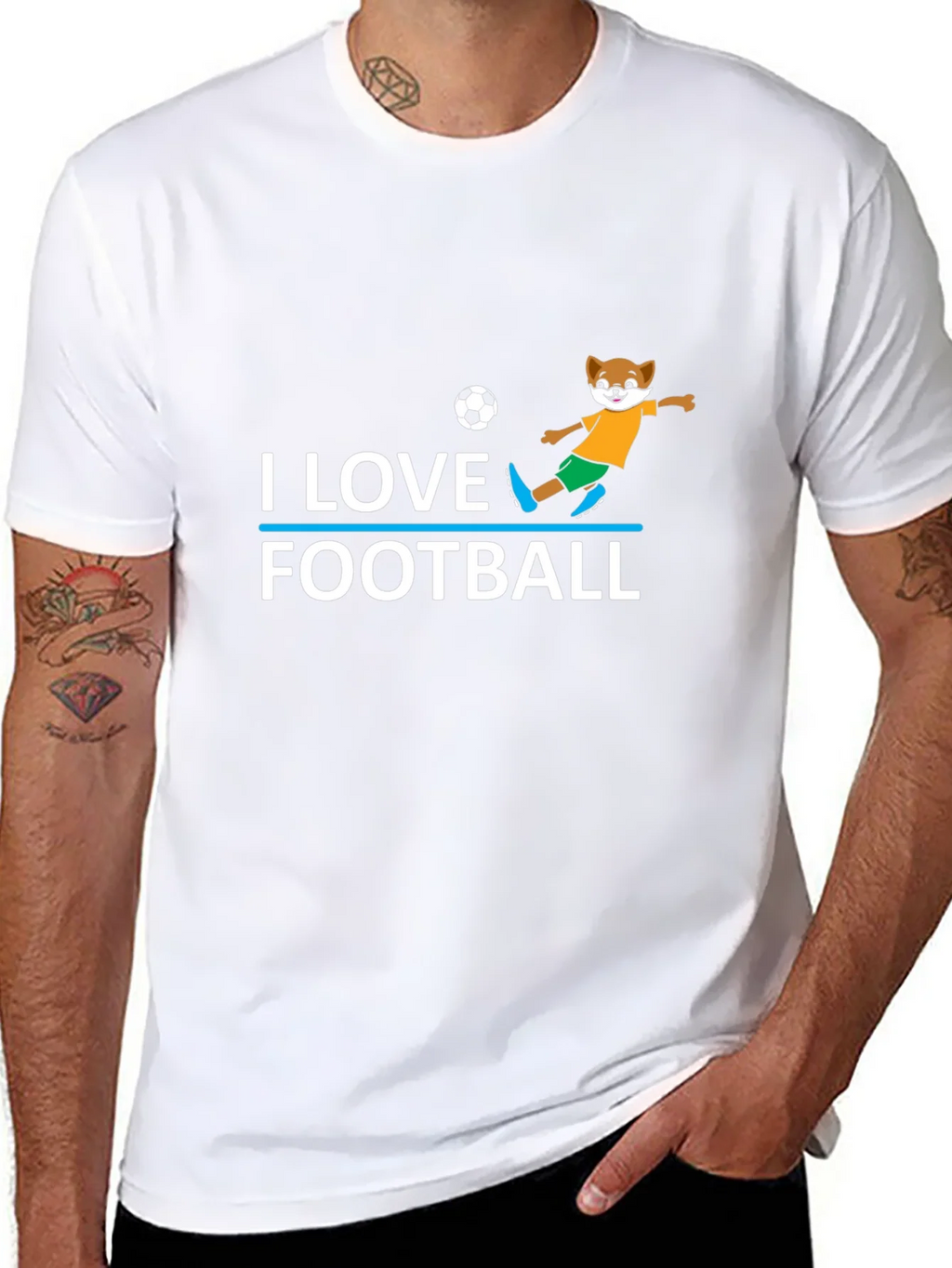I Love Football T-Shirt - Soccer Fox product image 7