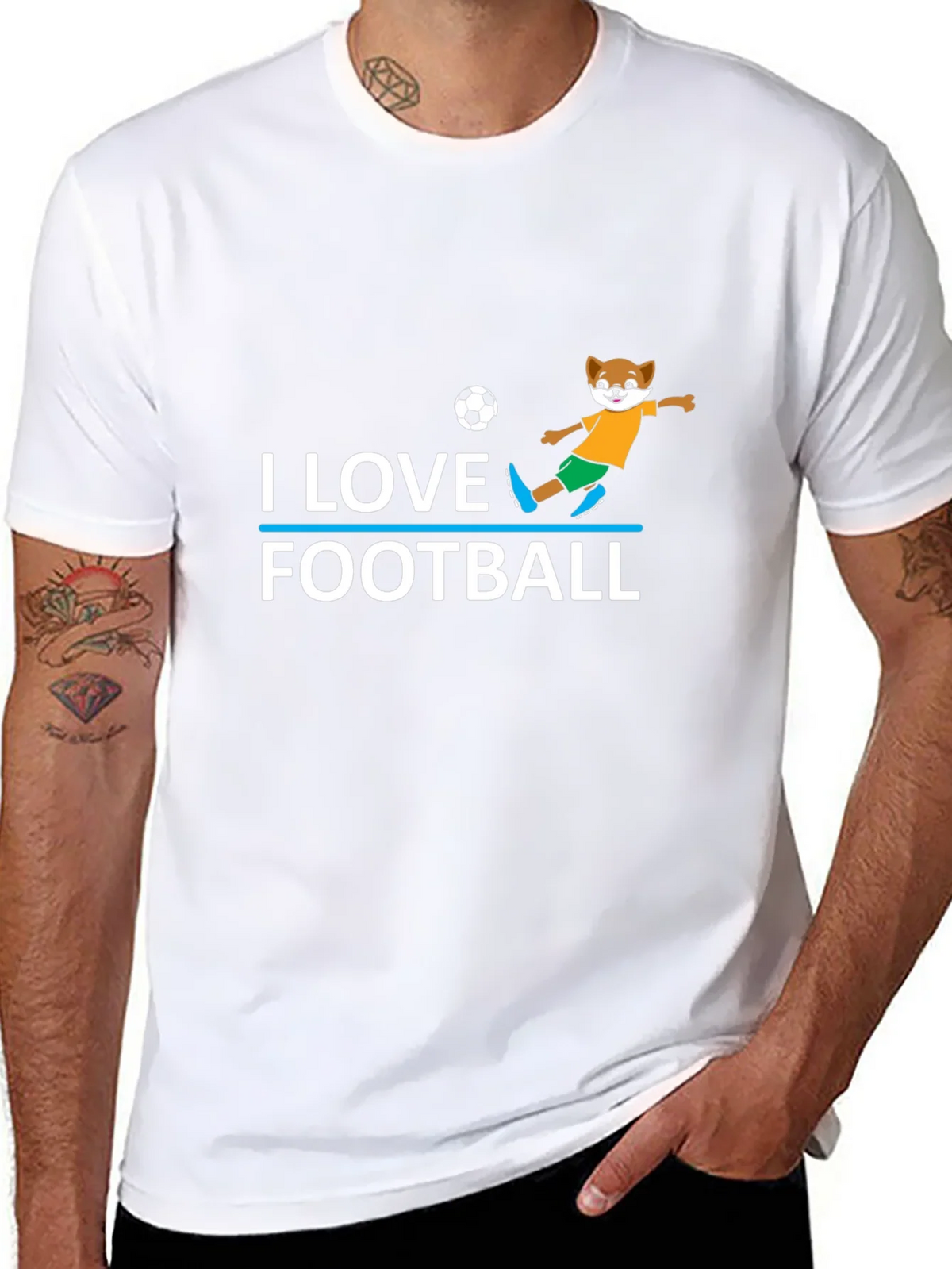 I Love Football T-Shirt - Soccer Fox product image 7