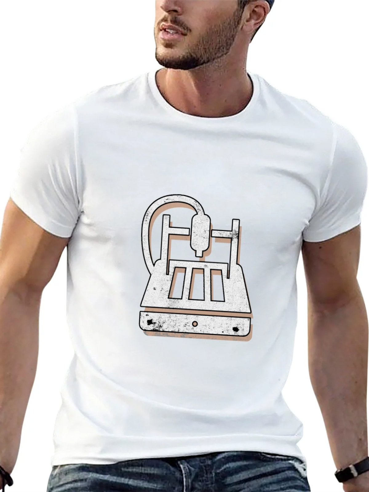 3D Printer Graphic Tee - Black Cotton Blend product image 12
