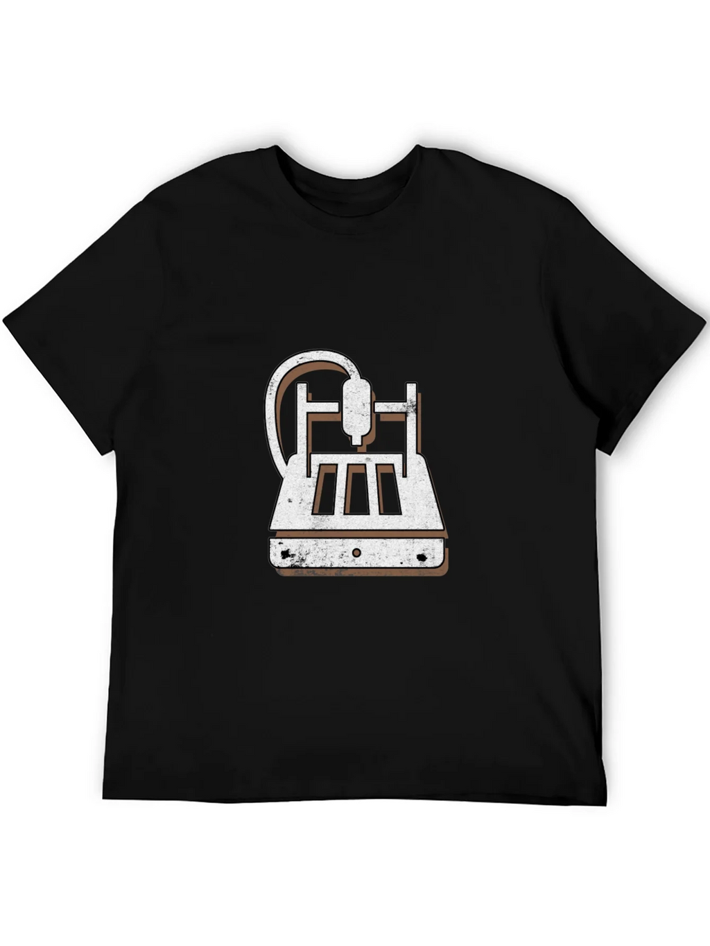 3D Printer Graphic Tee - Black Cotton Blend product image 5