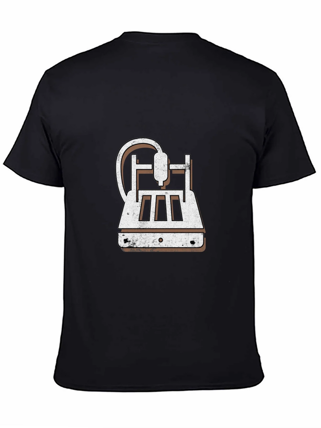 3D Printer Graphic Tee - Black Cotton Blend product image 4