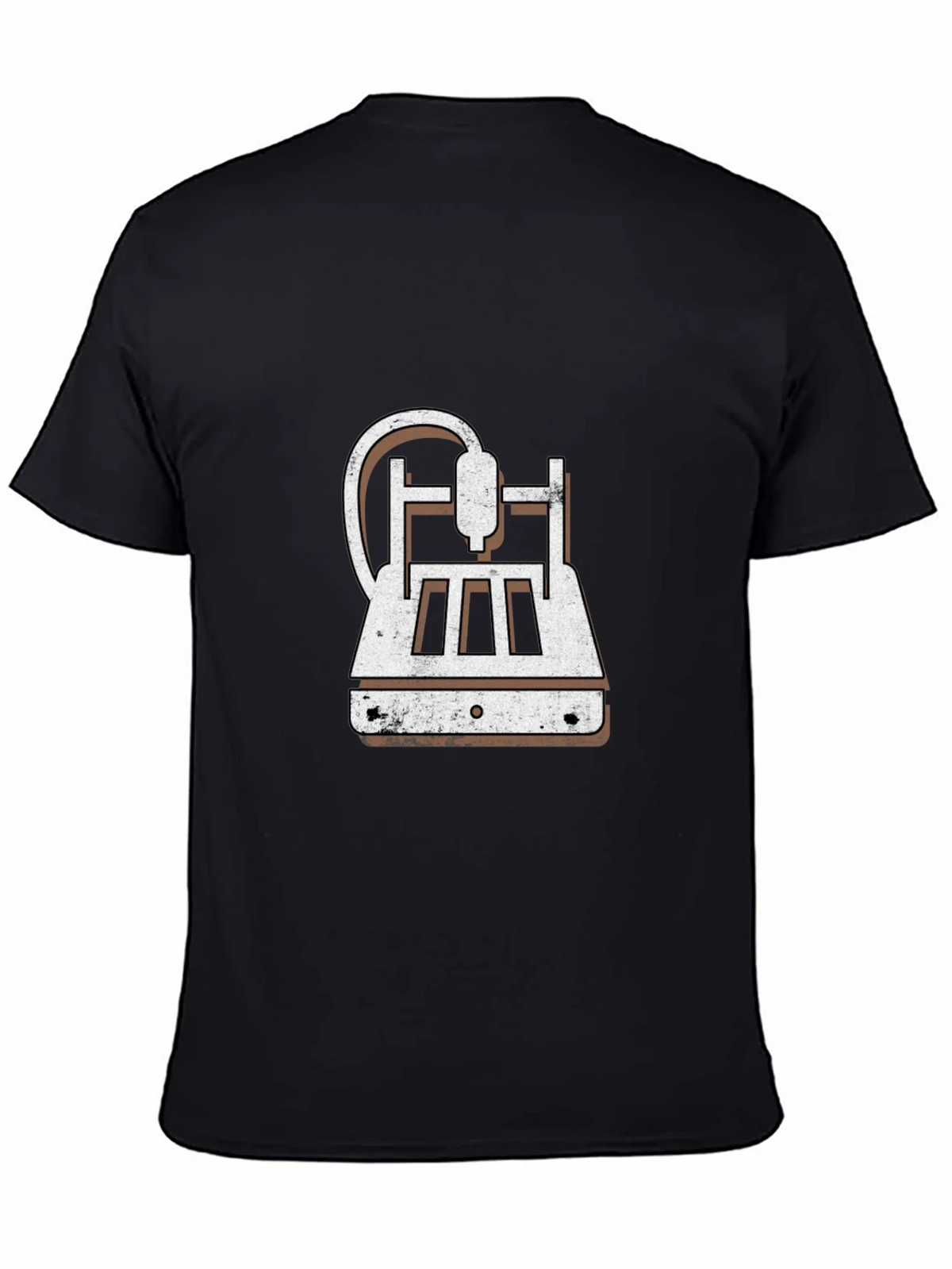 3D Printer Graphic Tee - Black Cotton Blend product image 4