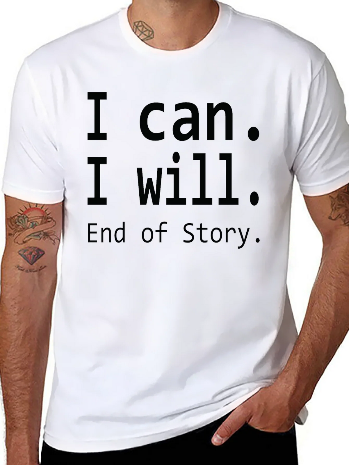 Inspirational I Can I Will T-Shirt - Motivational Design product image 7