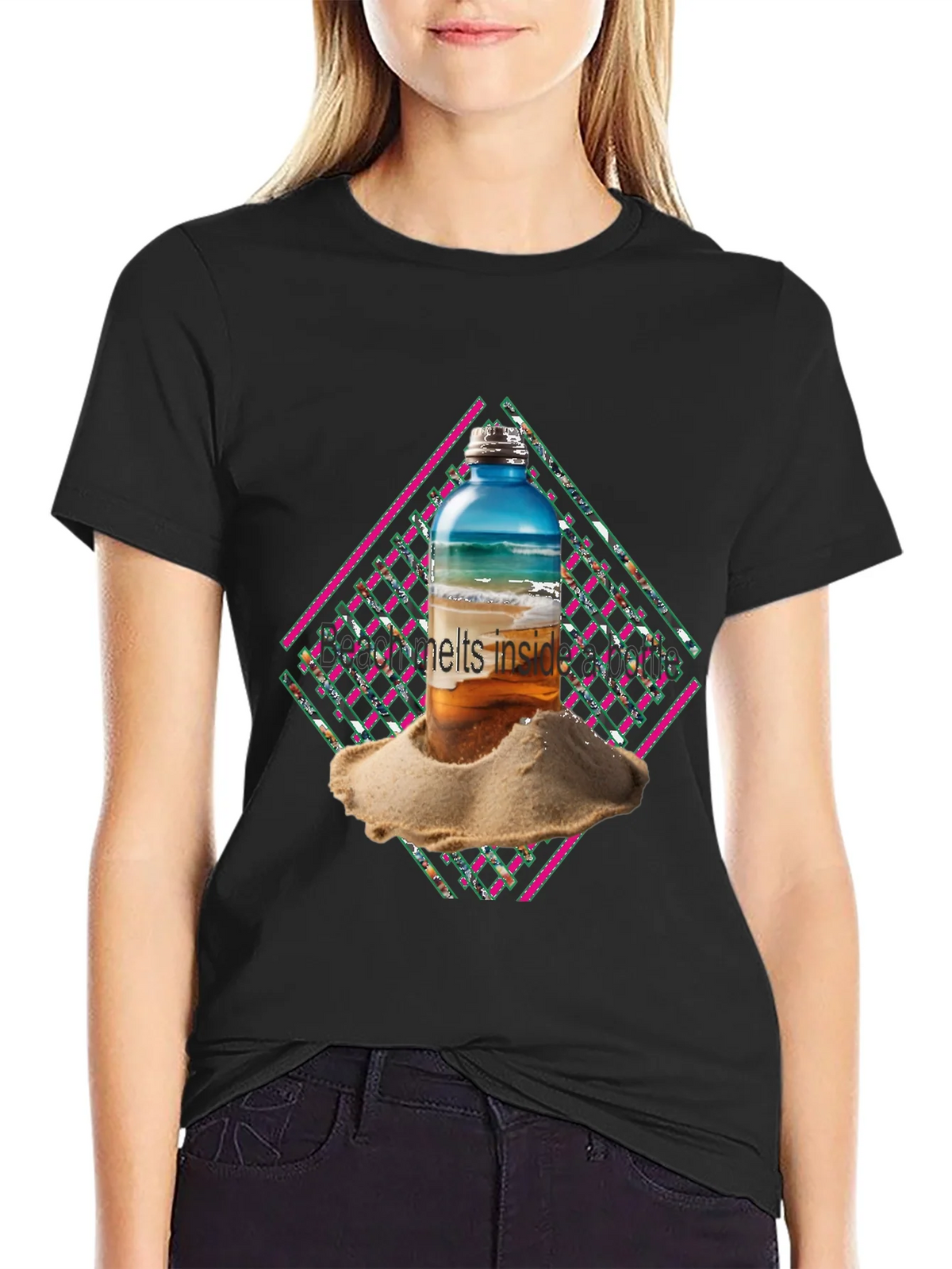 Beach Bottle Graphic Tee - Cool Summer Vibes product image 2