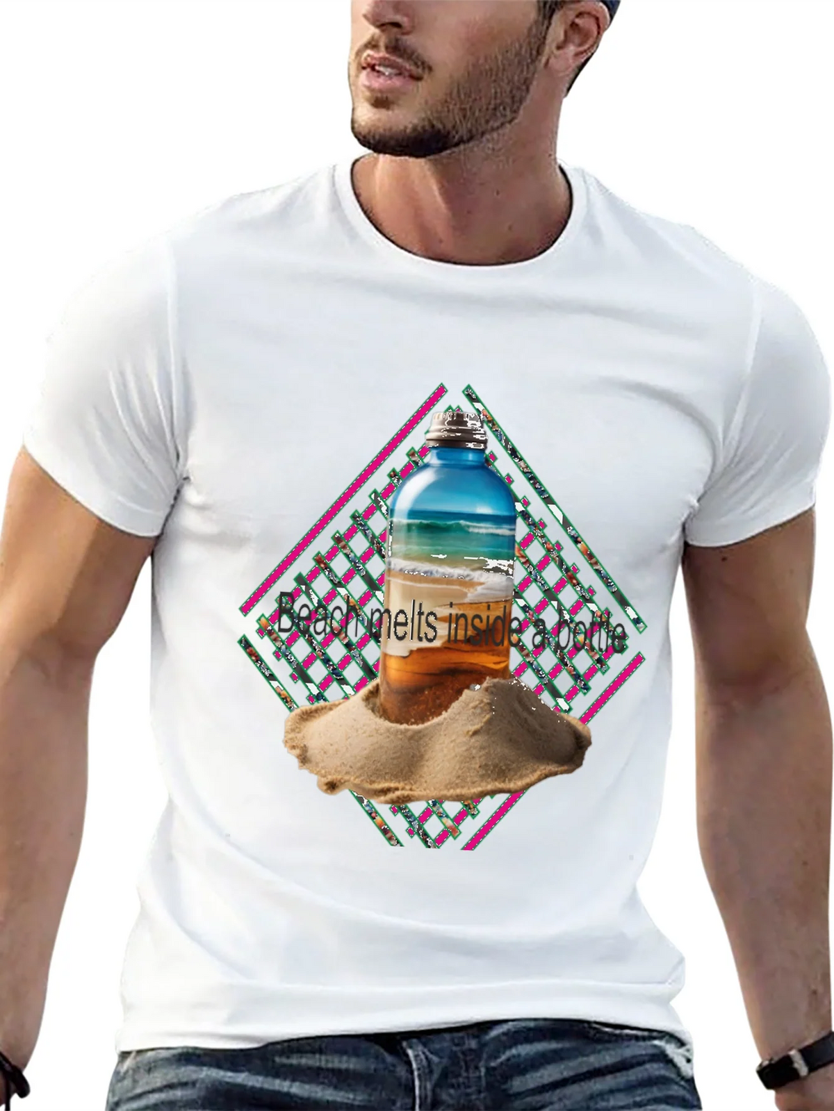 Beach Bottle Graphic Tee - Cool Summer Vibes product image 12