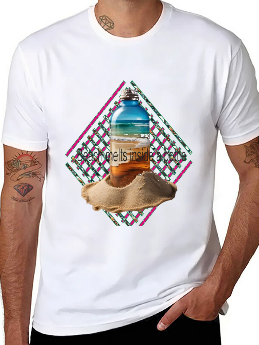 Beach Bottle Graphic Tee - Cool Summer Vibes product image 7