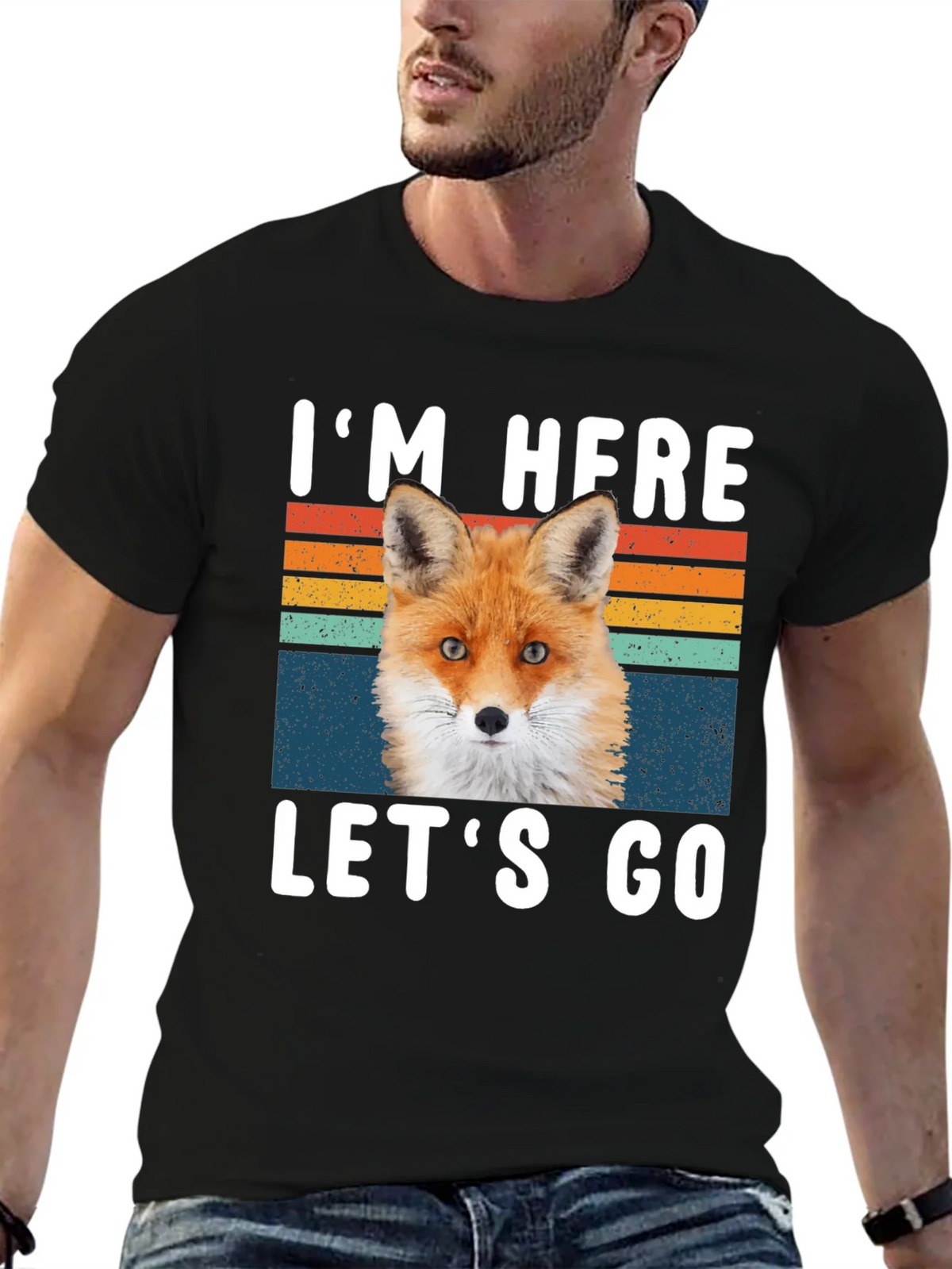 Im Here Lets Go Fox Graphic T-Shirt product image 6