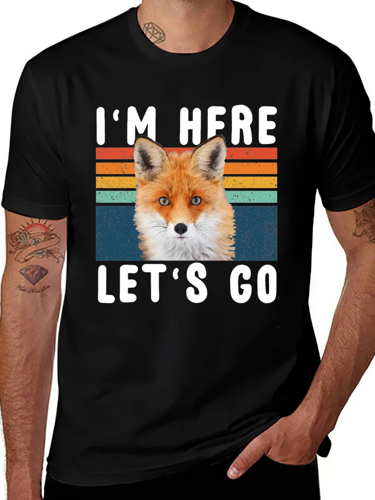 Im Here Lets Go Fox Graphic T-Shirt product image 1