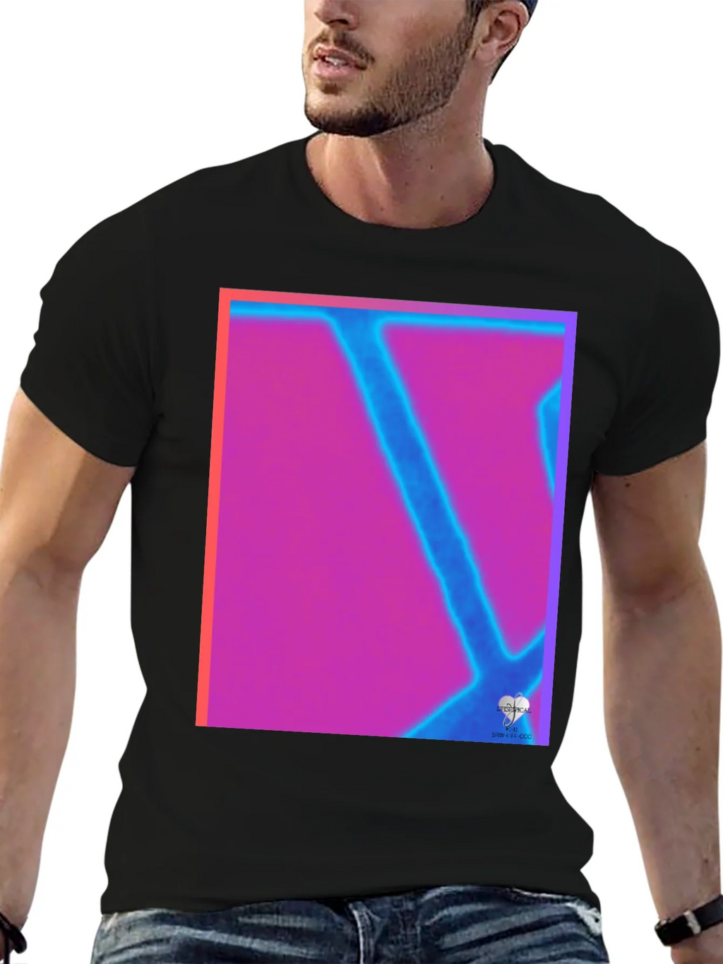 Abstract Neon Graphic Tee - Modern Art T-Shirt product image 5