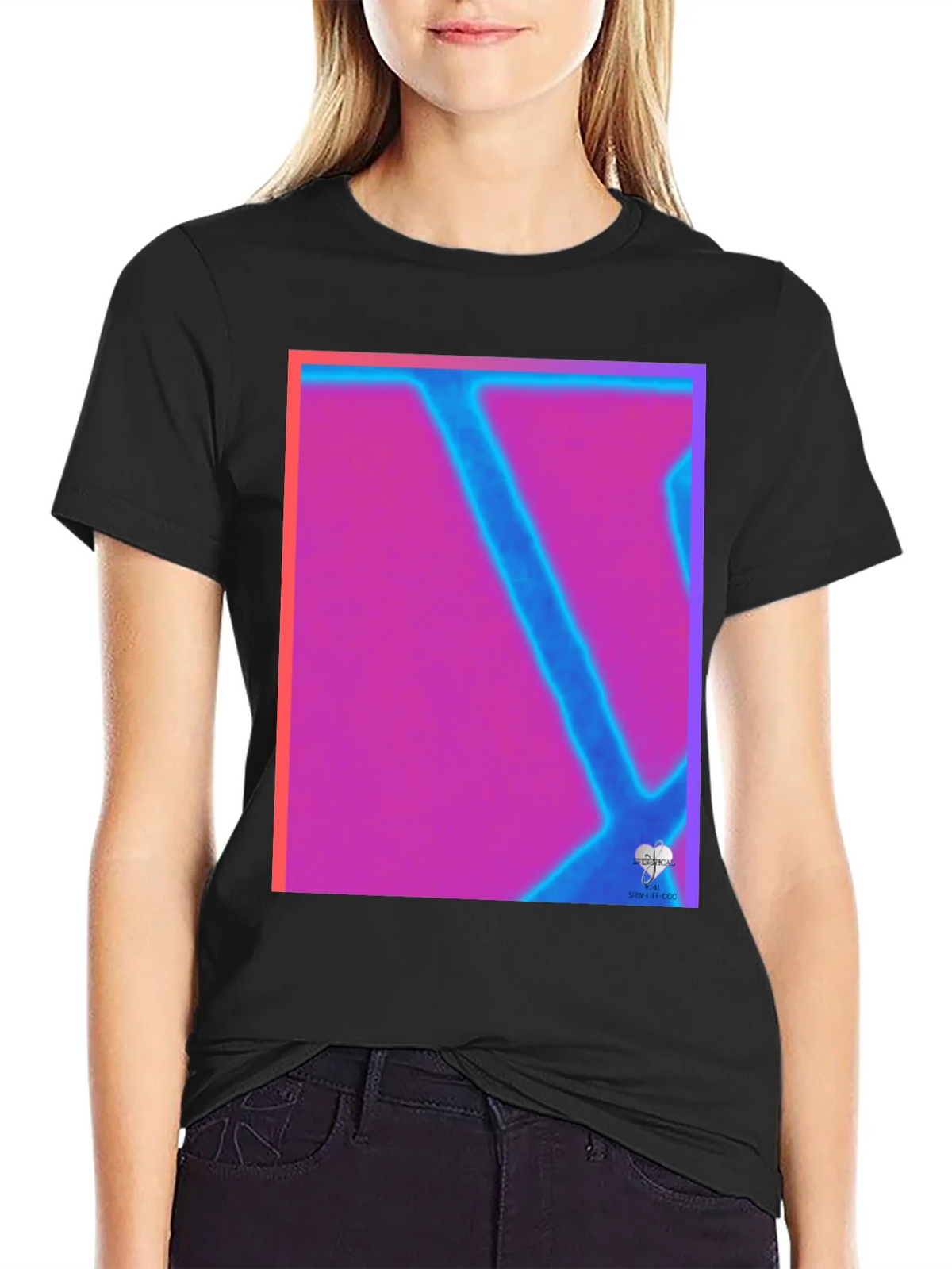 Abstract Neon Graphic Tee - Modern Art T-Shirt product image 2