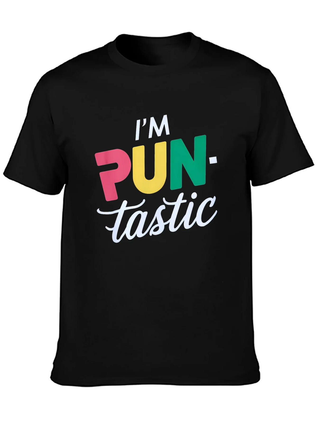 Pun-tastic Graphic T-Shirt - Black Cotton Tee product image 3