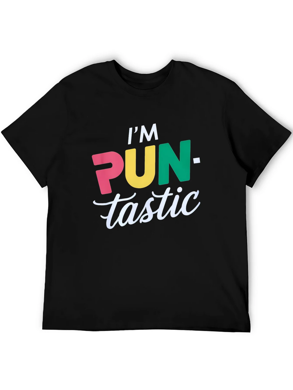 Pun-tastic Graphic T-Shirt - Black Cotton Tee product image 4