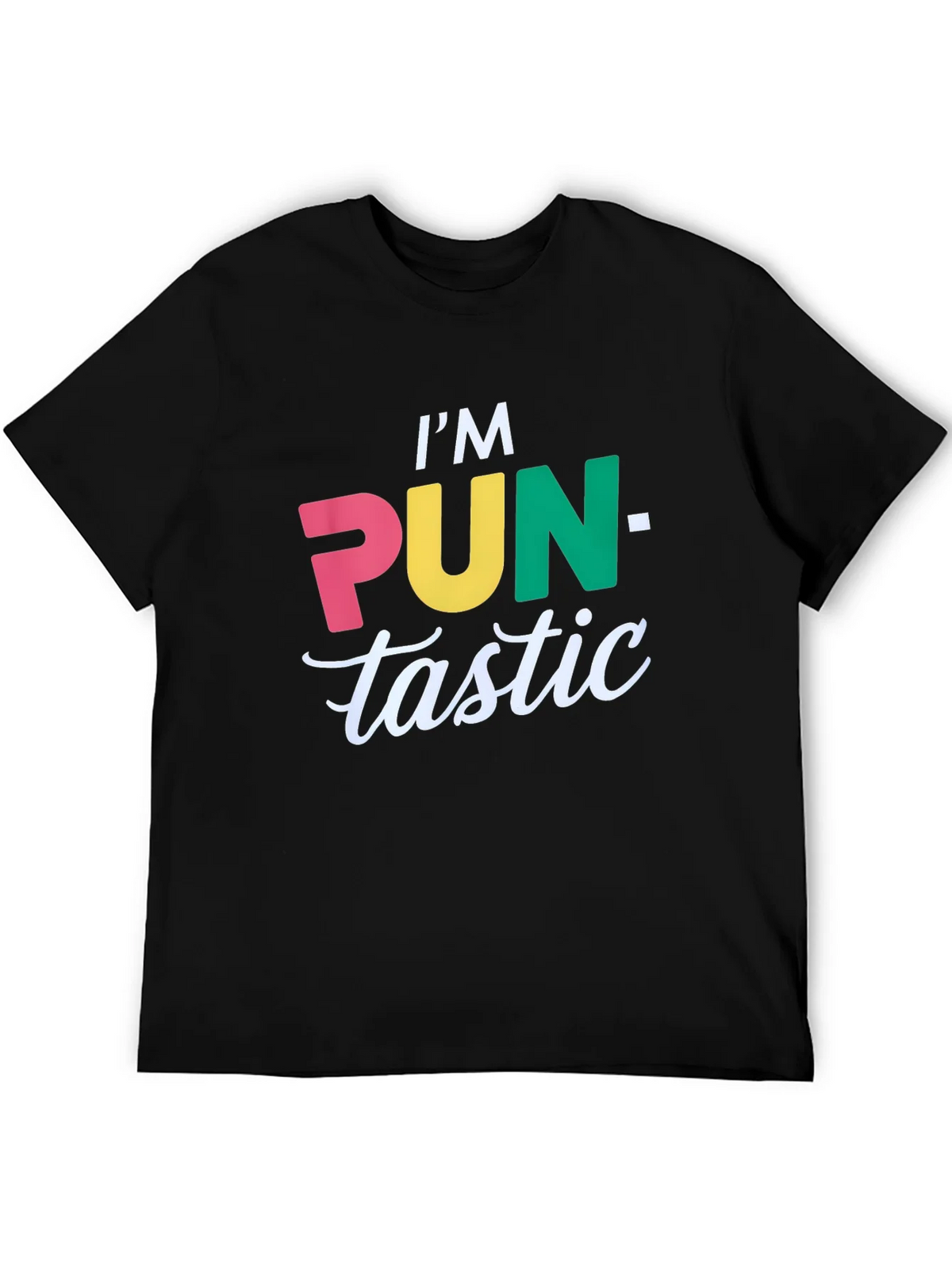 Pun-tastic Graphic T-Shirt - Black Cotton Tee product image 4