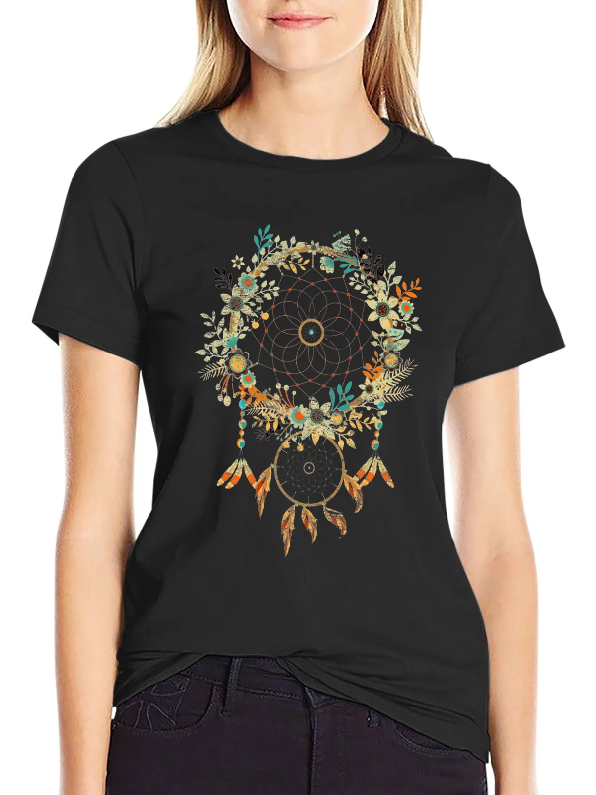 Dreamcatcher Graphic Print Tee - Boho Chic Style product image 2