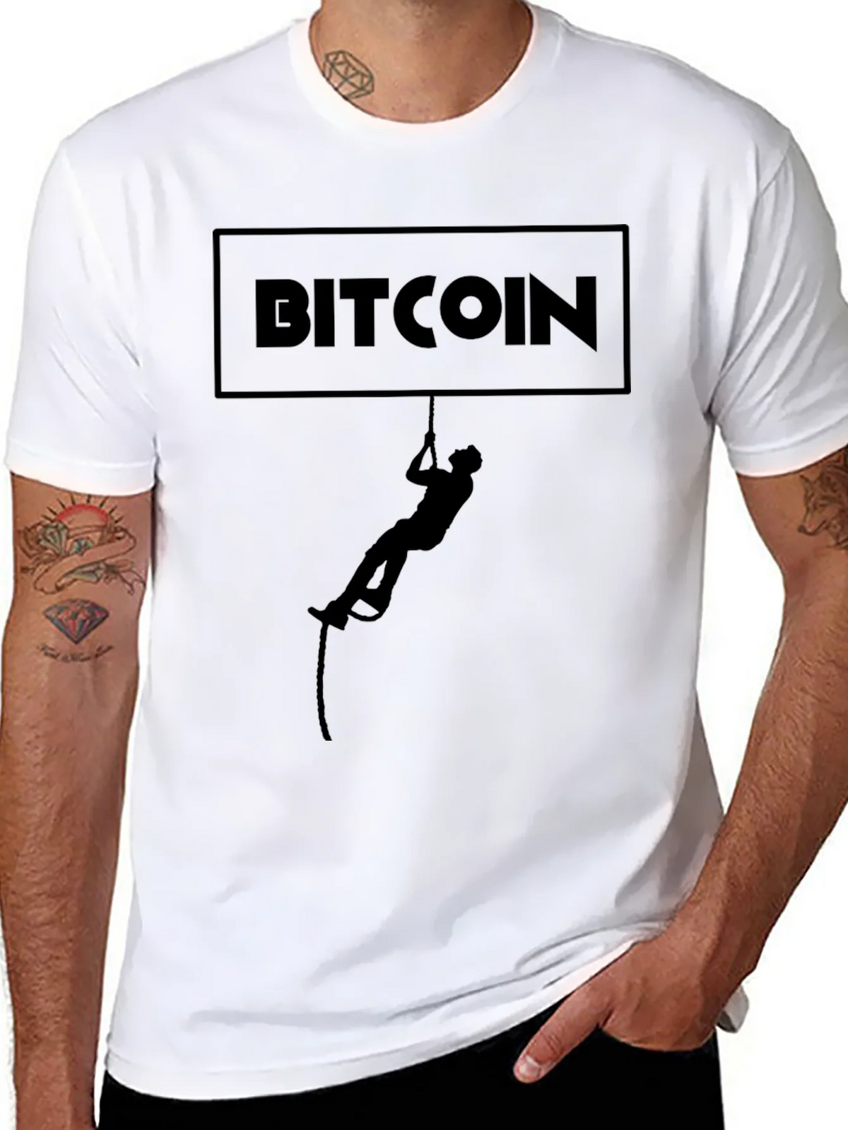 Bitcoin Climber Graphic T-Shirt - Crypto Enthusiast Tee product image 7