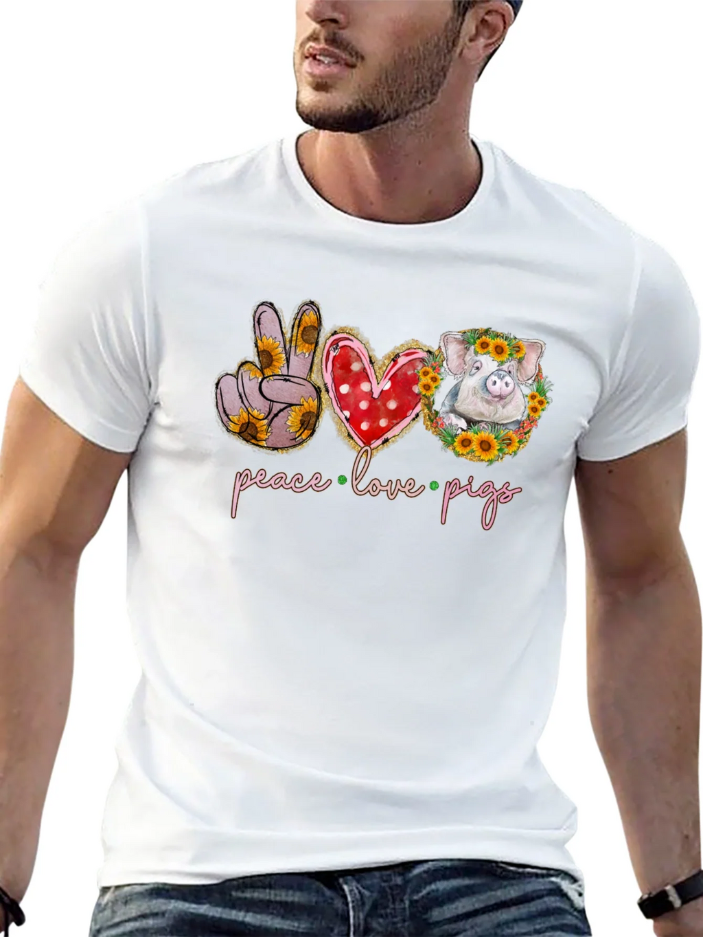 Peace Love Pigs Graphic Tee product image 12