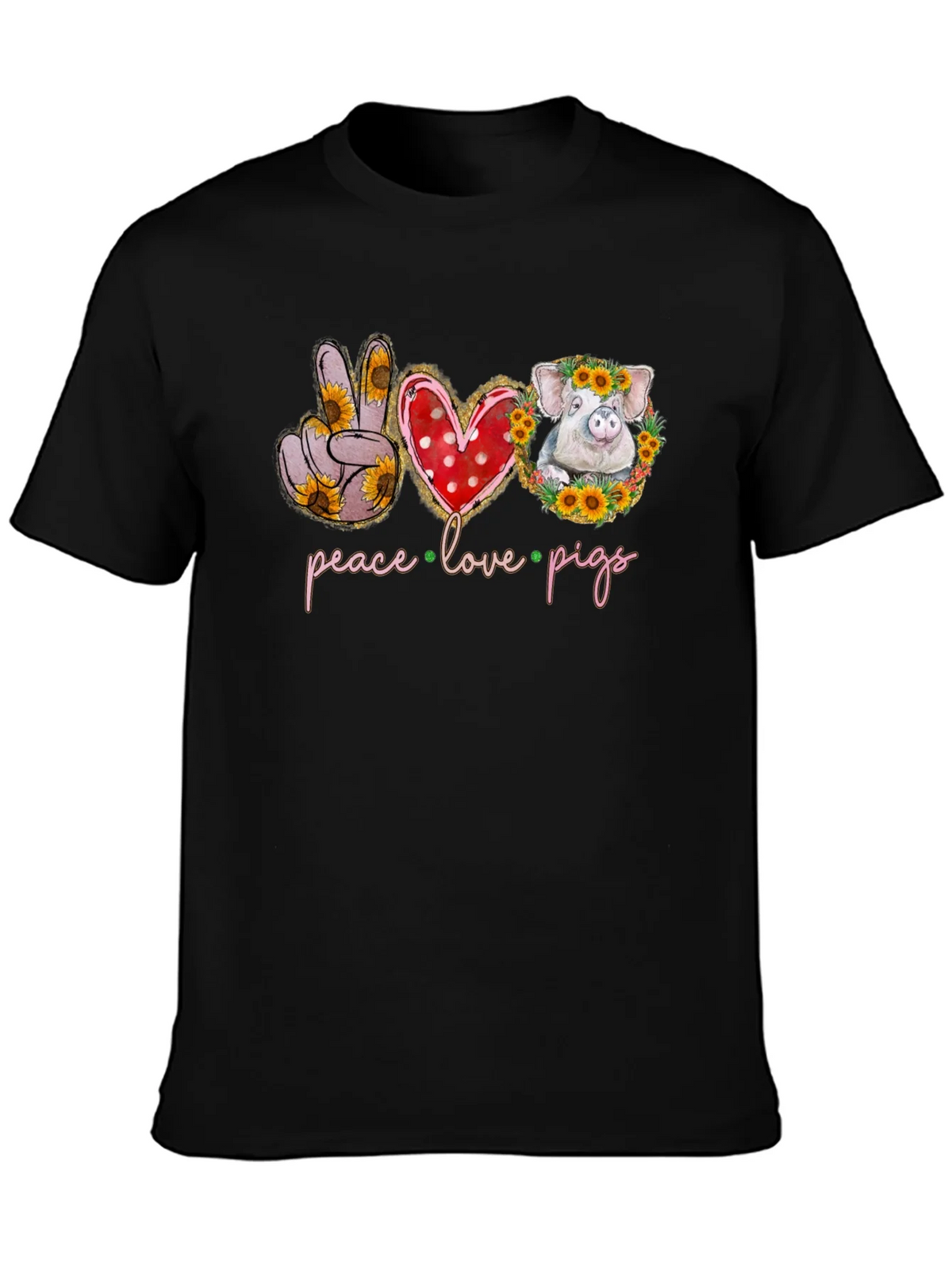 Peace Love Pigs Graphic Tee product image 3