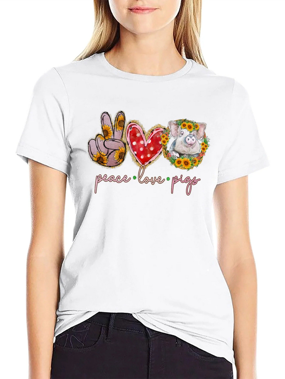 Peace Love Pigs Graphic Tee product image 8