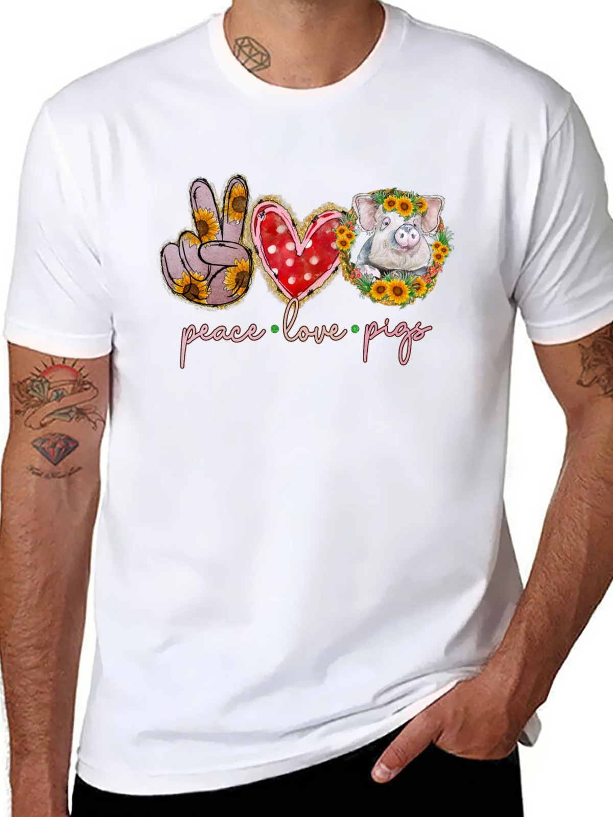 Peace Love Pigs Graphic Tee product image 7
