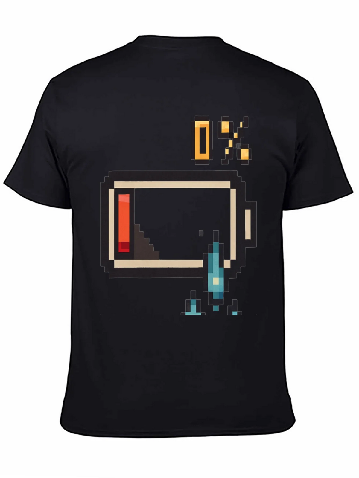 Pixel Battery Low Graphic Mens T-Shirt product image 4