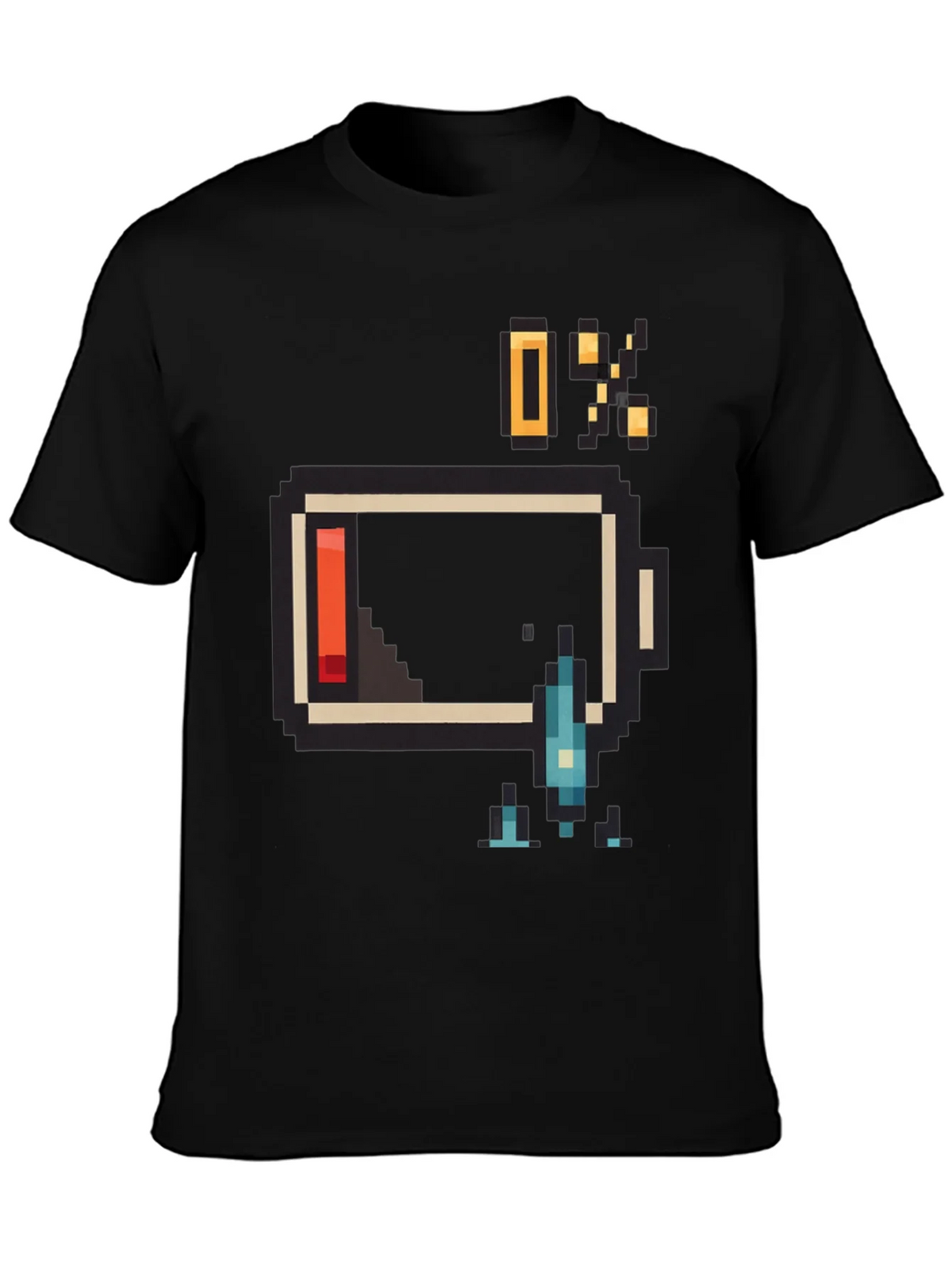 Pixel Battery Low Graphic Mens T-Shirt product image 3