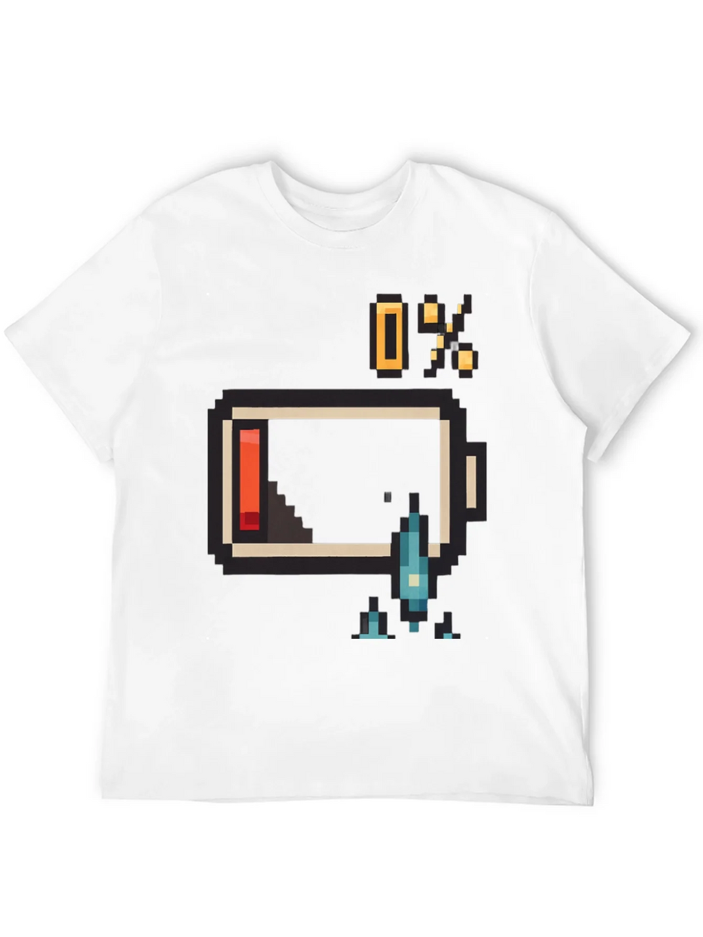 Pixel Battery Low Graphic Mens T-Shirt product image 11