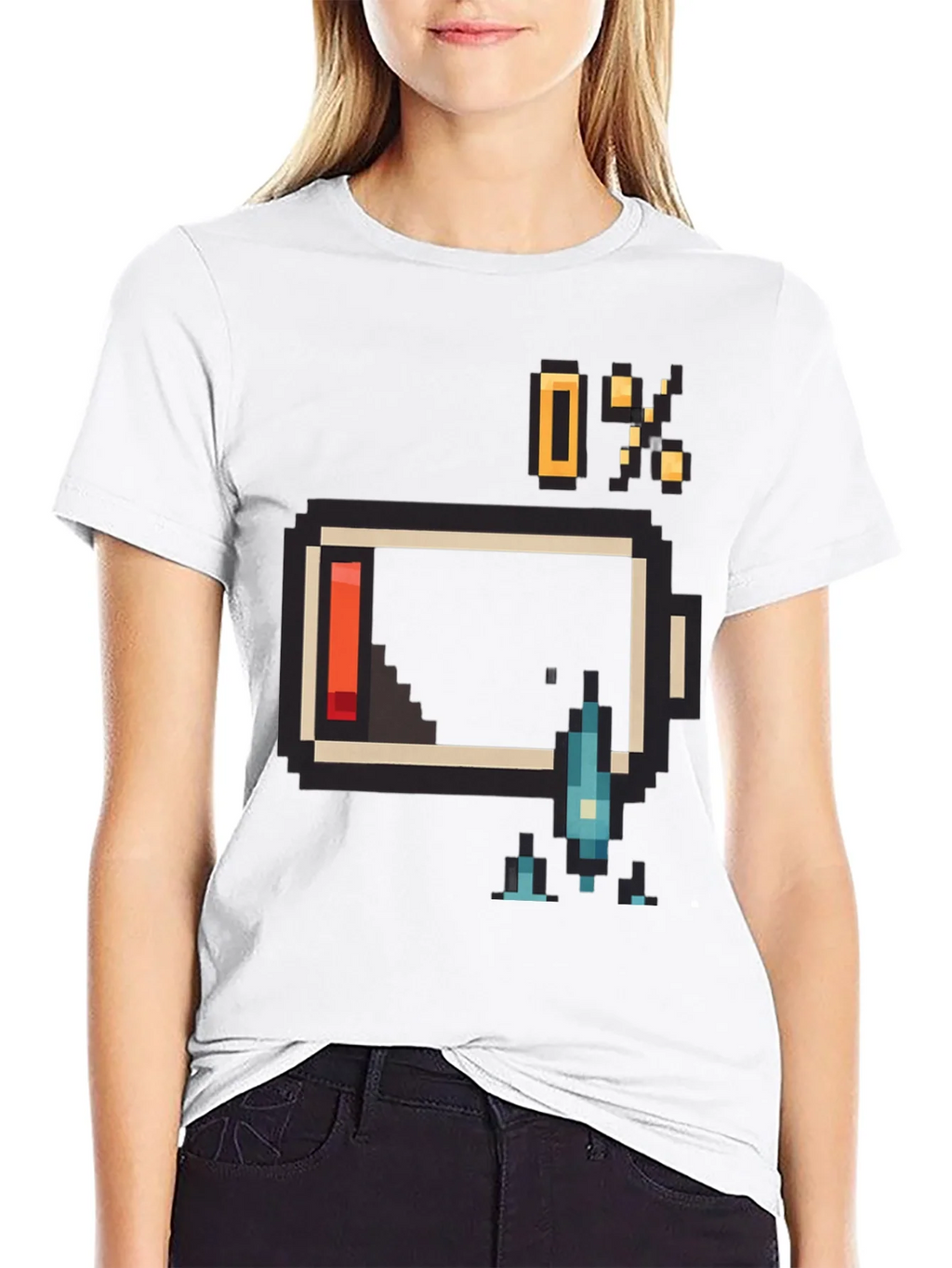 Pixel Battery Low Graphic Mens T-Shirt product image 8