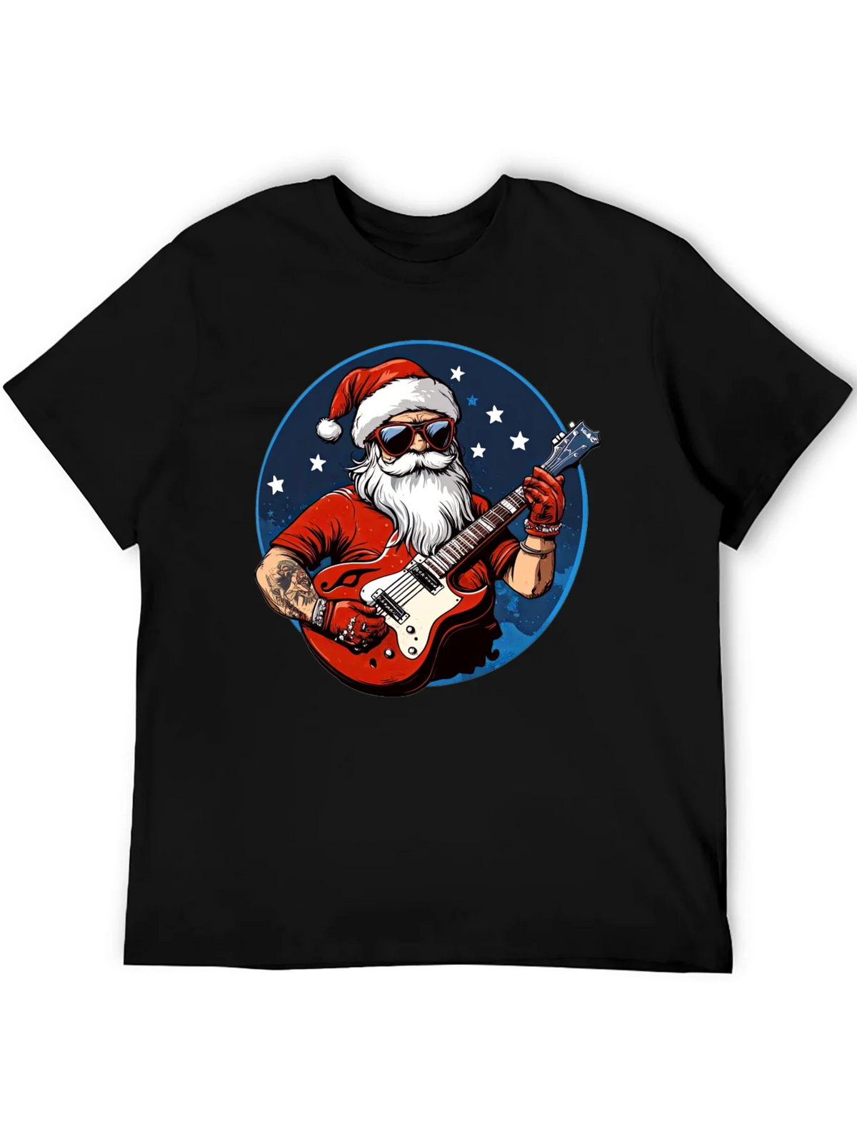 Rockin Santa Christmas T-Shirt product image 3